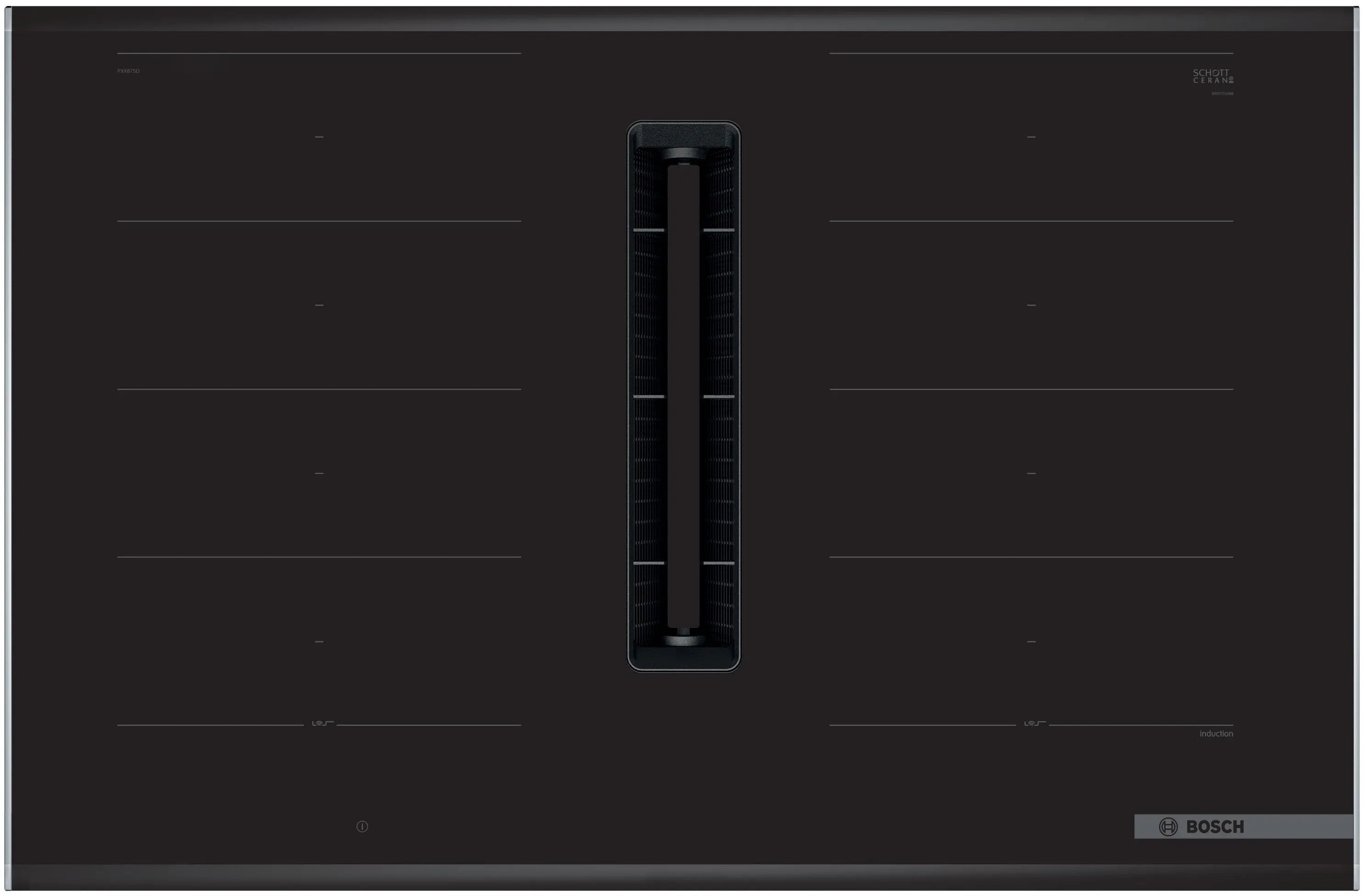 Bosch Series 8 Induction hob with integrated ventilation system 80 cm surface mount with frame PXX875D67E