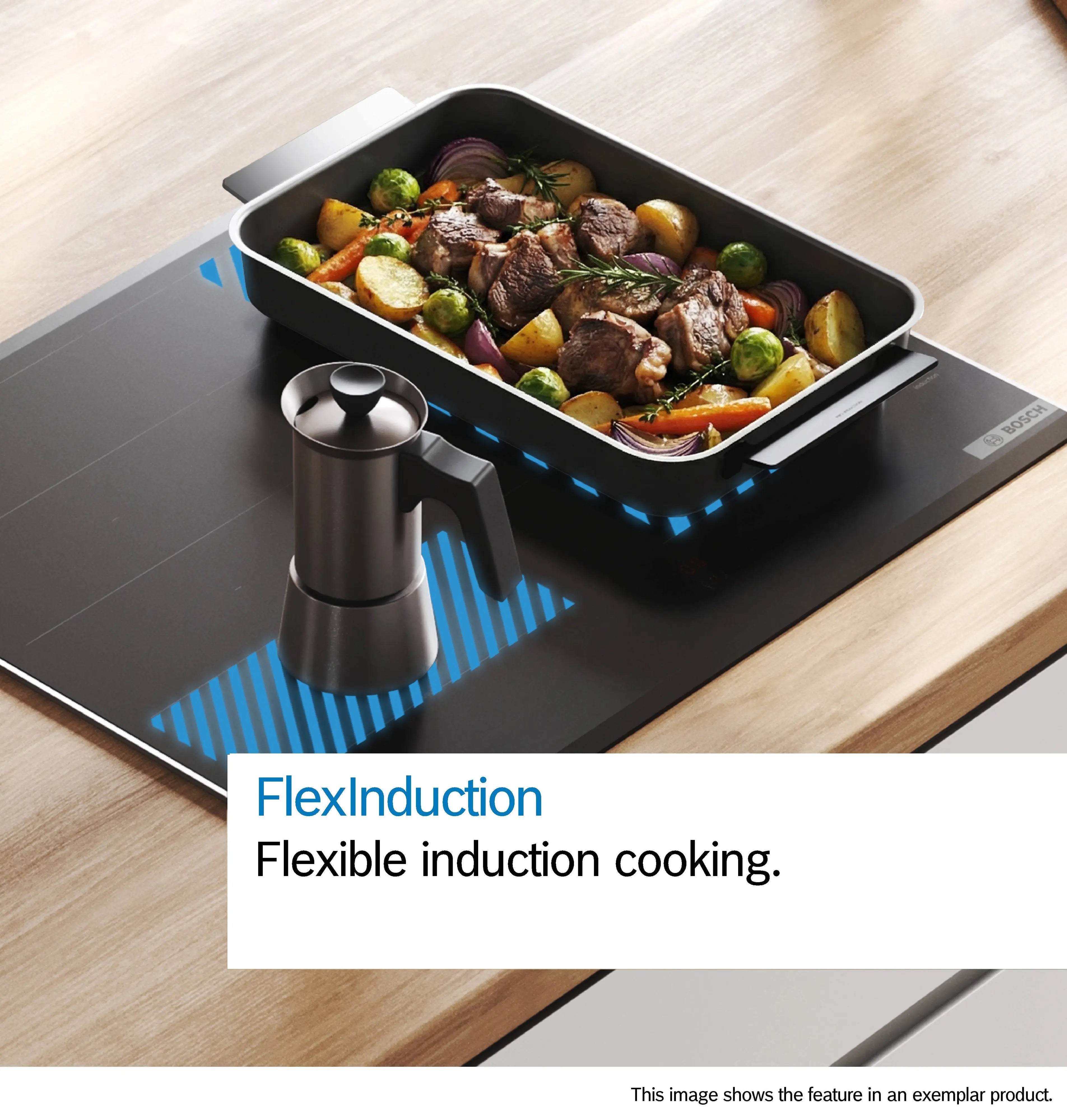 Bosch Series 8 Induction hob with integrated ventilation system 80 cm surface mount with frame PXX875D67E