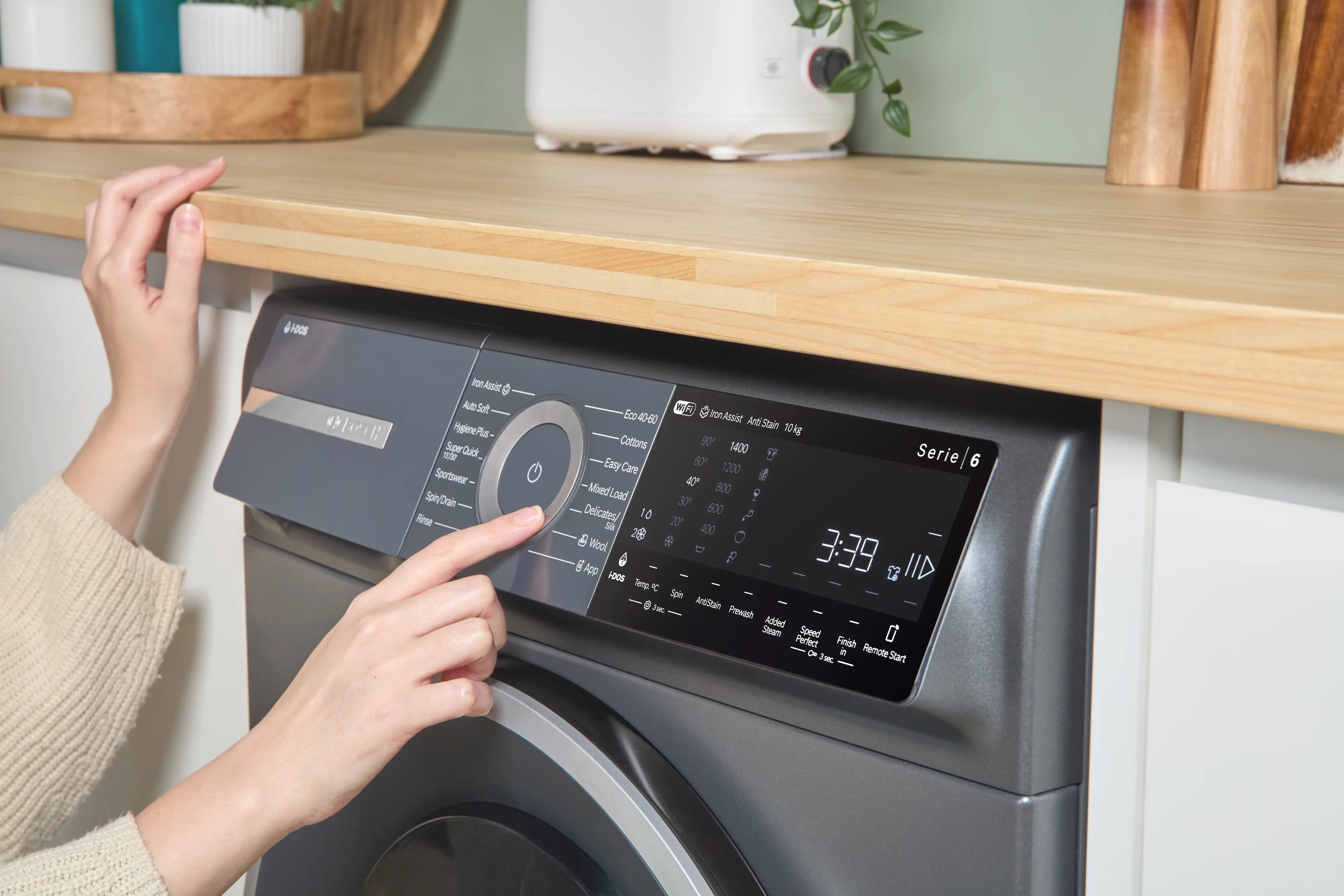 Bosch Series 6 Washing machine, front loader 10 kg max. 1400 rpm, Cast iron grey - WGH254ARGB
