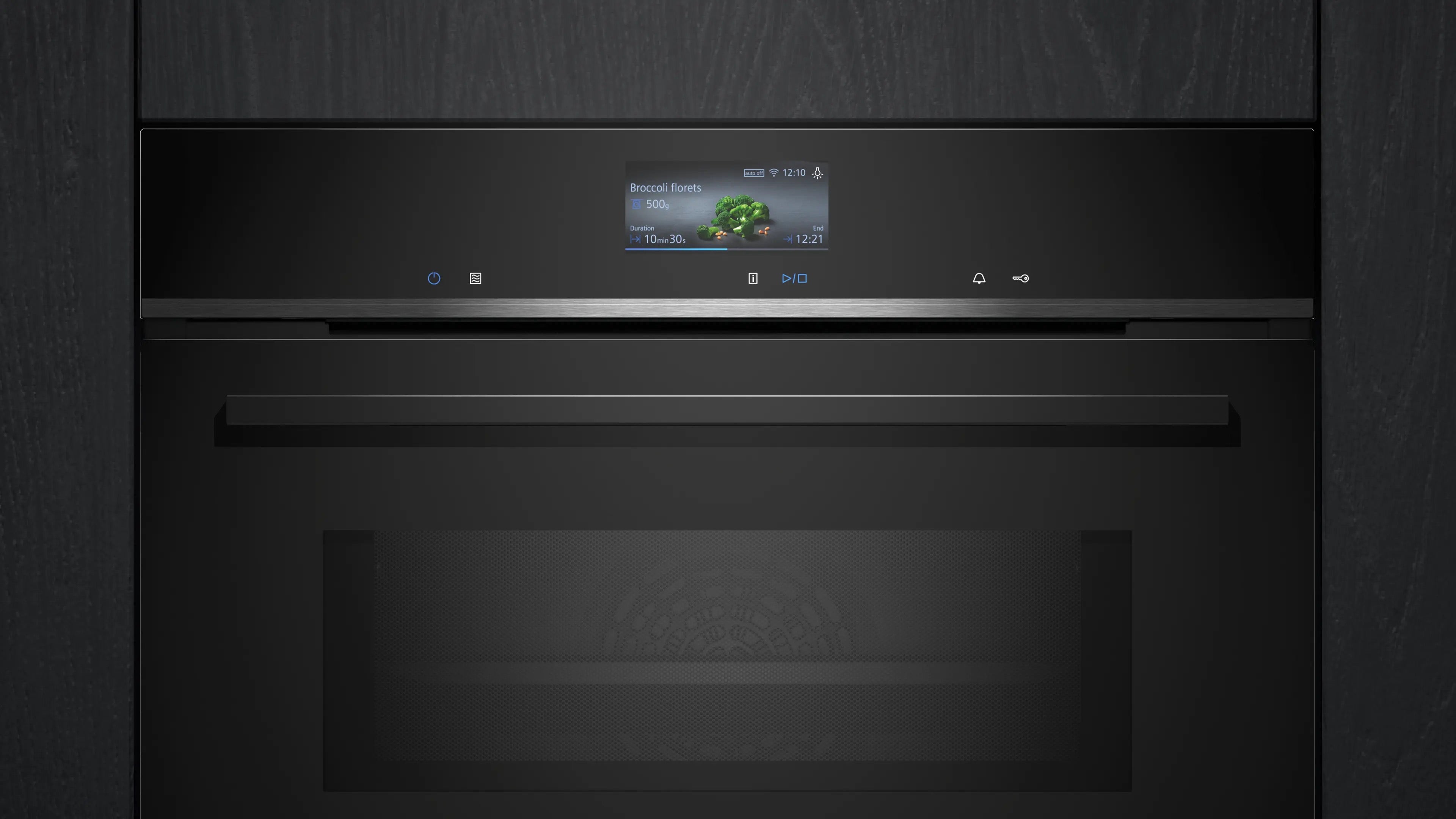 Siemens iQ700 Built-in compact oven with microwave function 60 x 45 cm Black - CM736G1B1