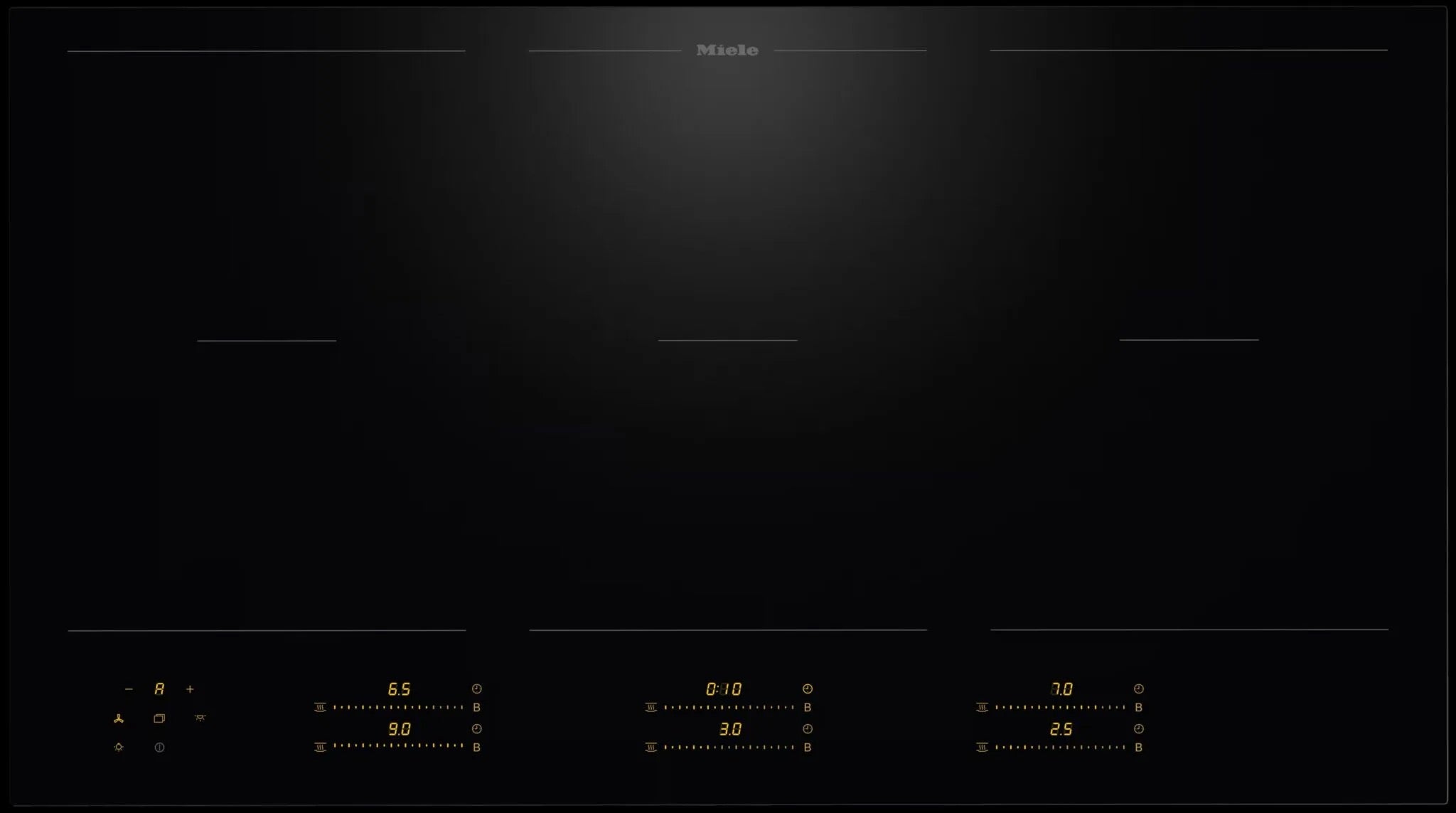 Miele 94cm Induction Hob with 3 PowerFlex Zones in Gloss Black Glass