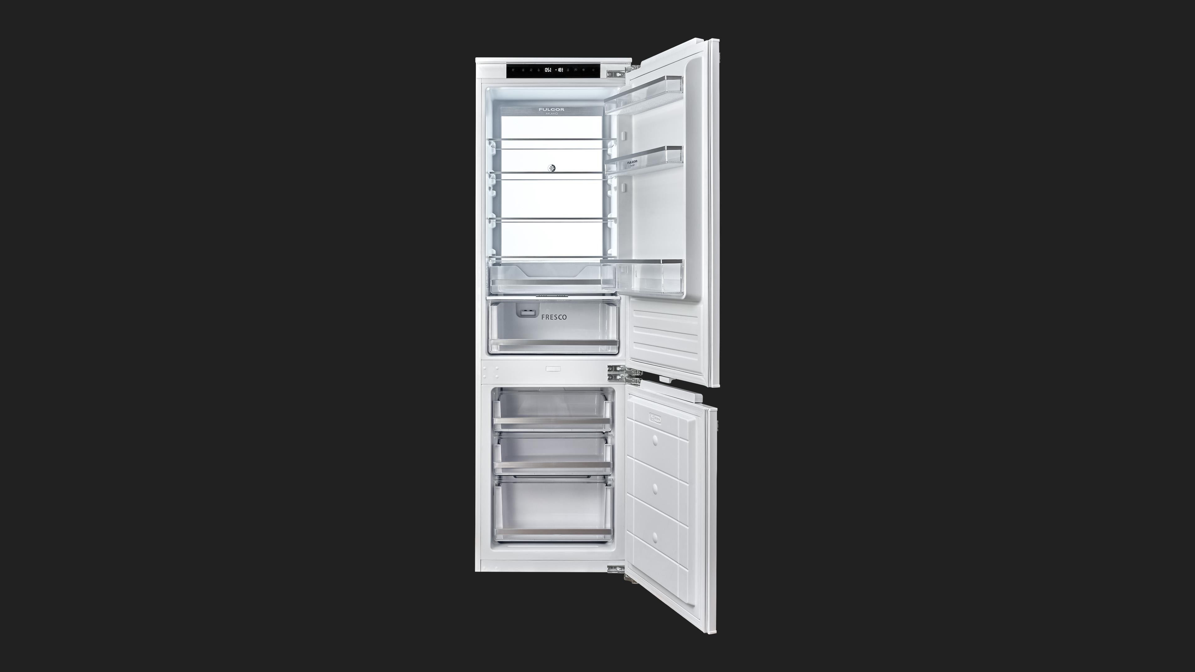 Fulgor Milano Built-In Combi Refrigerator - FBCD 355 TNF EDBL