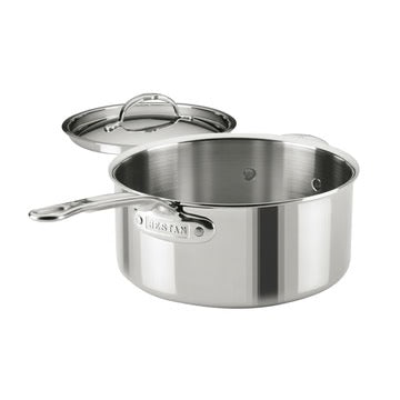 Hestan ProBond Luxe Induction Stainless Steel Saucepan with Lid & Helper Handle - 22cm