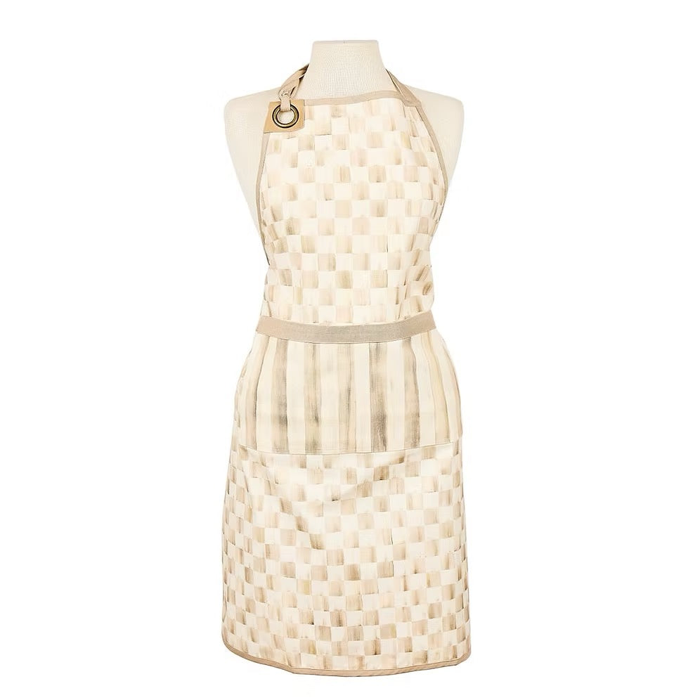 Mackenzie-Childs Mocha Check Apron