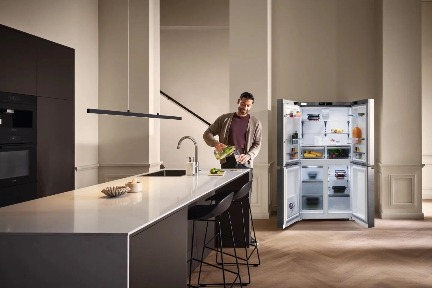 Miele KFFD 6741 EDT/CS 90cm Quad Door Freestanding Fridge Freezer with DailyFresh