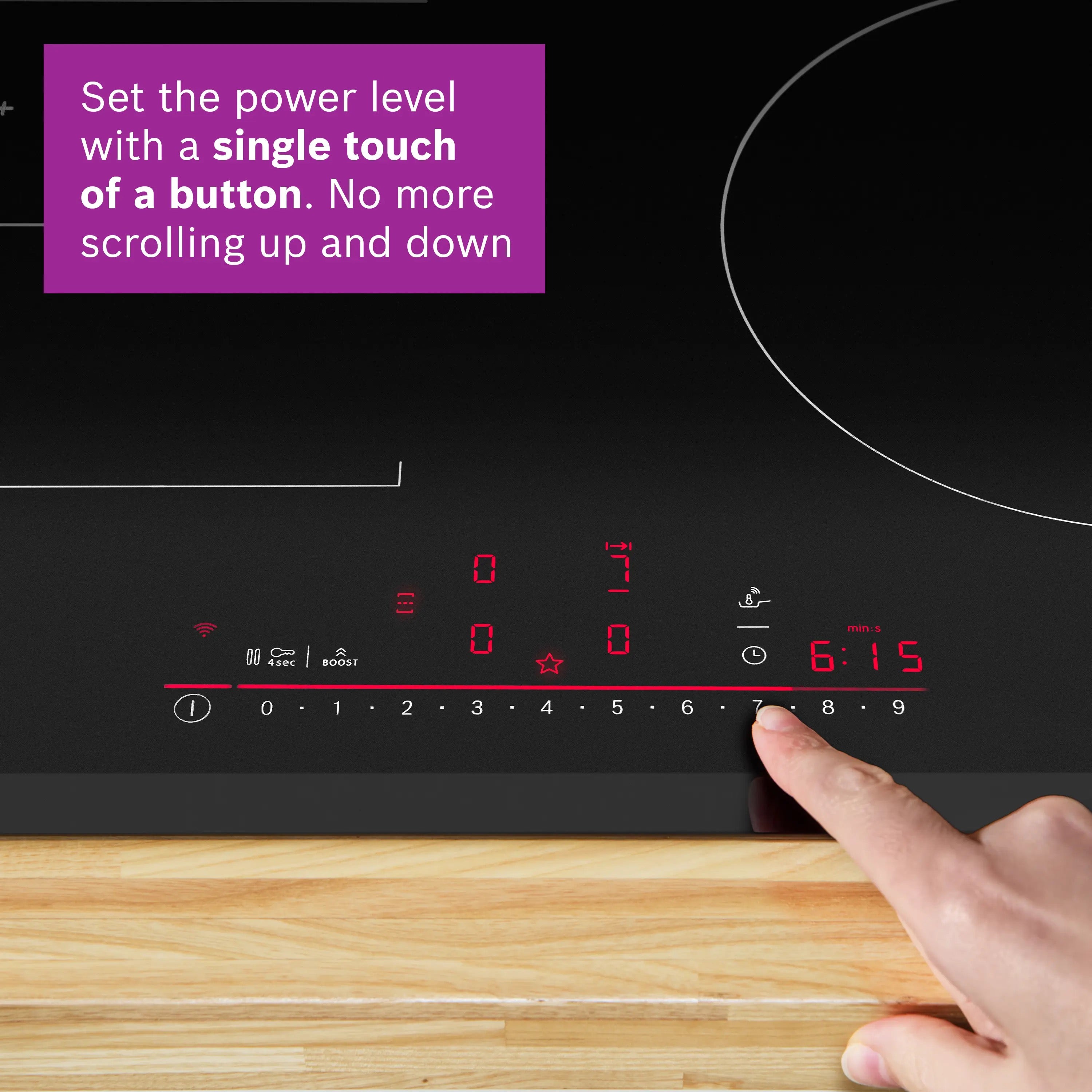 Bosch Series 6 Induction hob 80 cm surface mount without frame - PIV831HB1E