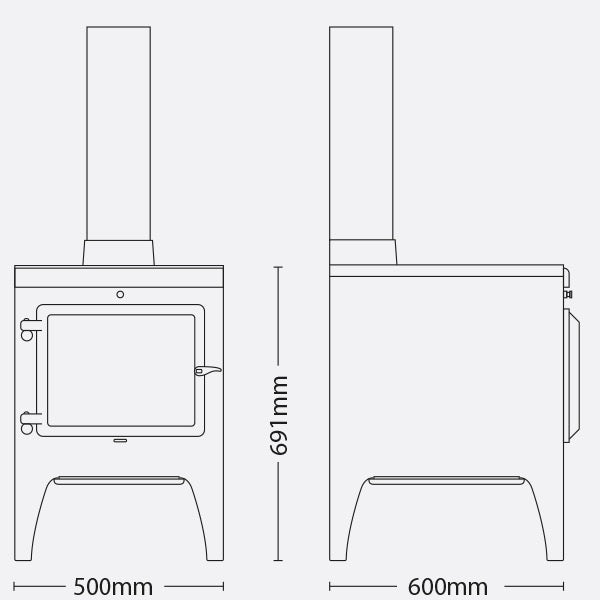 ESSE Warmheart ‘S’ Clean burning wood fired stove with cook top
