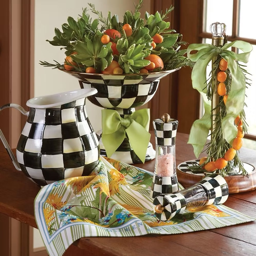 Mackenzie-Childs Courtly Check Enamel Grinder