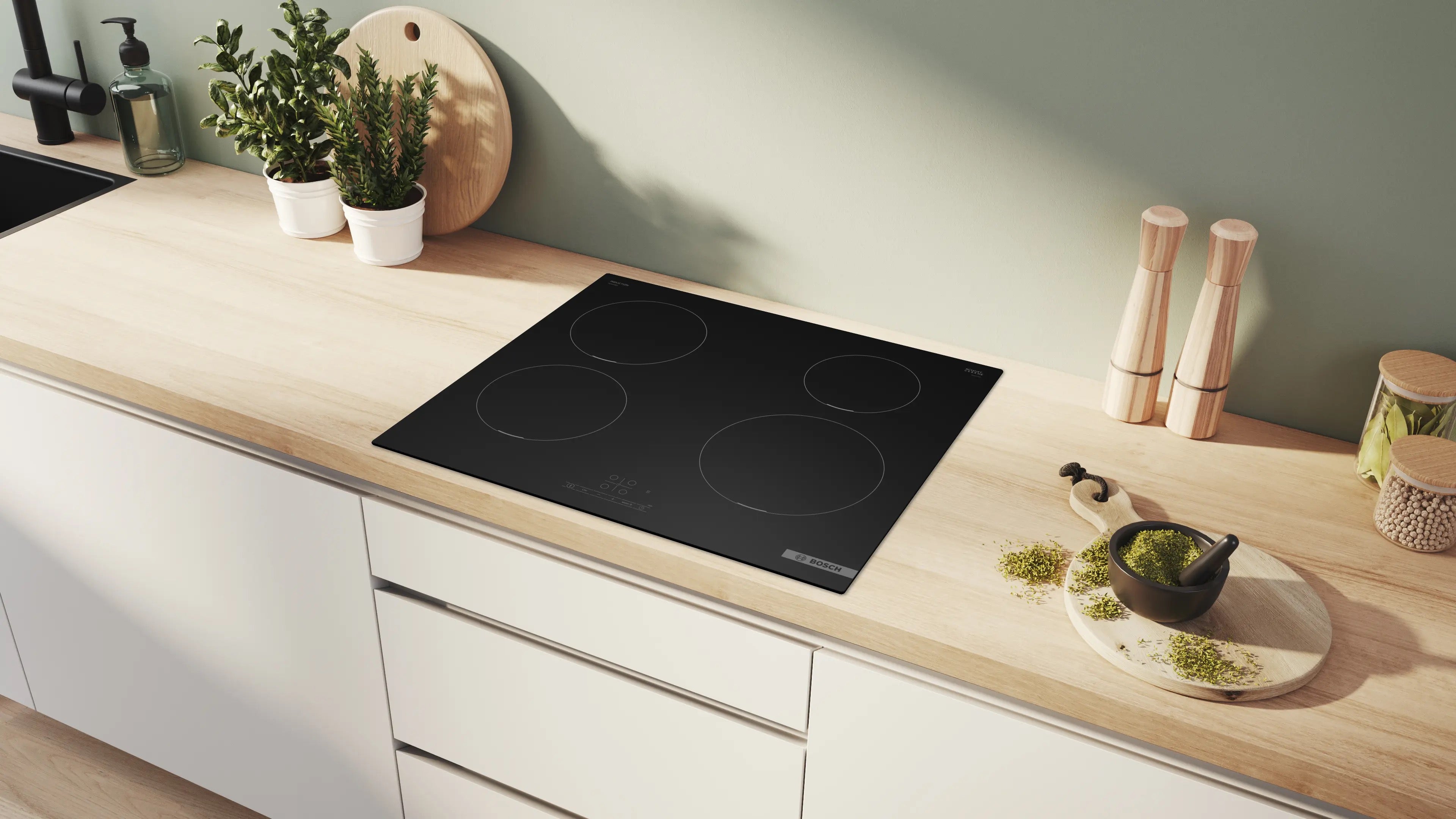 Bosch Series 4 Induction hob 60 cm Matt black - PIE61ABB5E