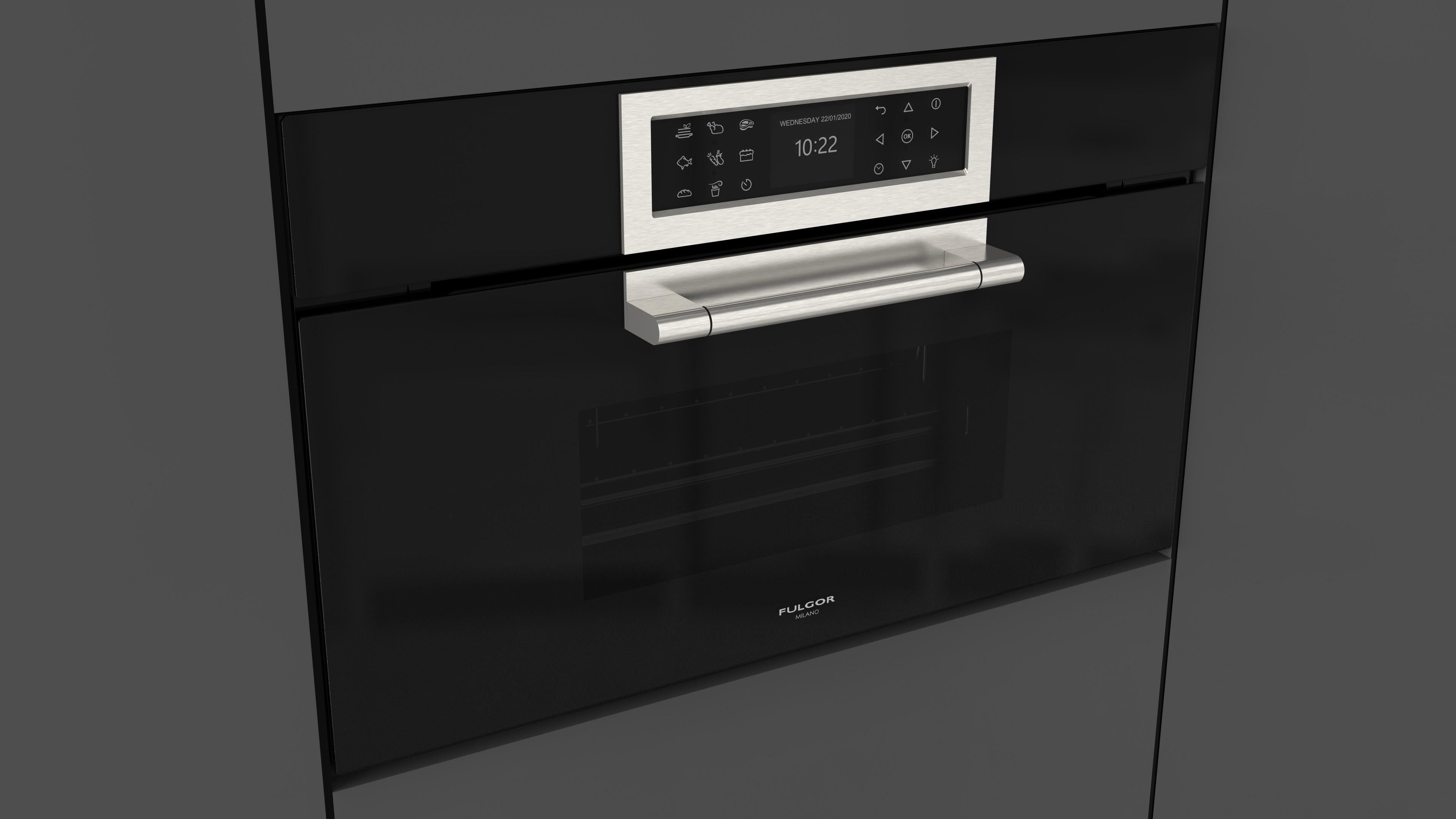 Fulgor Milano Steam Oven 75x45 - FCLSO 7510 TEM BK