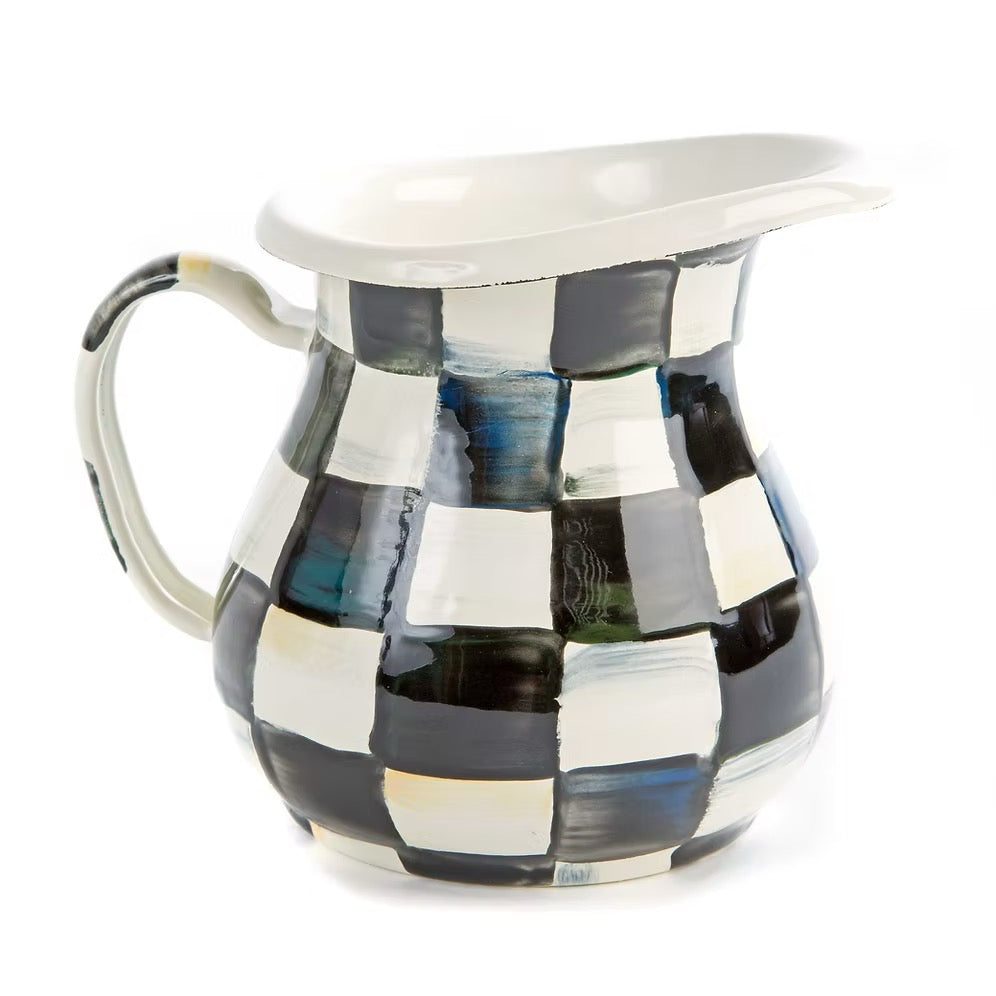Mackenzie-Childs Courtly Check Enamel Creamer
