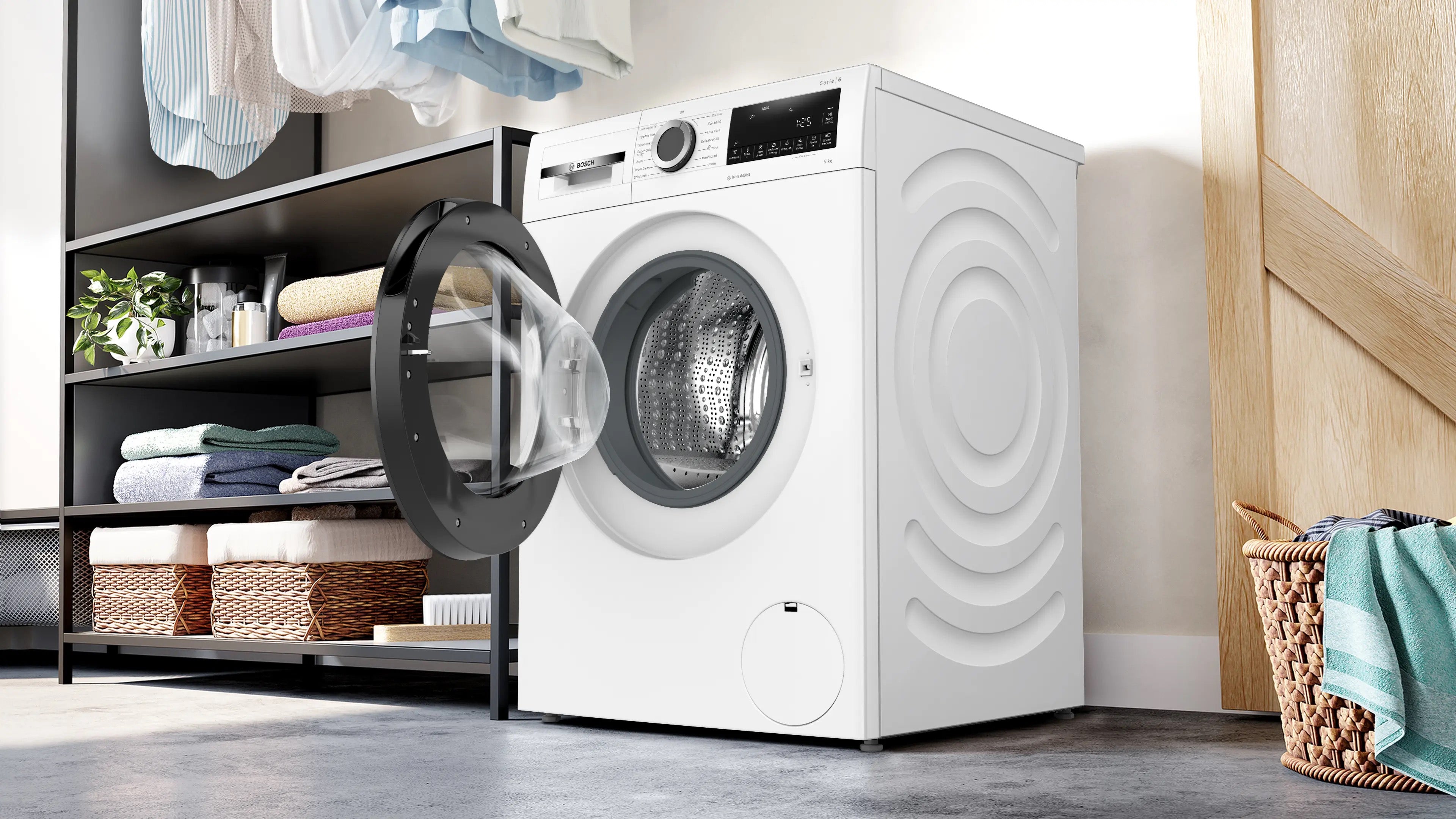 Bosch Series 6 Washing machine, front loader 9 kg max. 1400 rpm - WGG24400GB