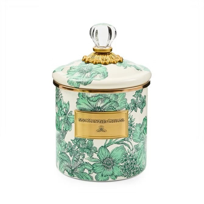 Mackenzie-Childs Emerald English Garden Small Canister