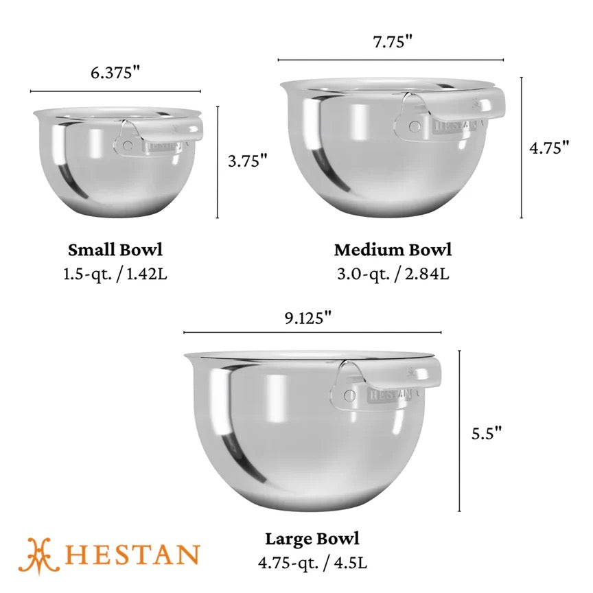 Hestan Provisions 3 Piece Mixing Bowl Set