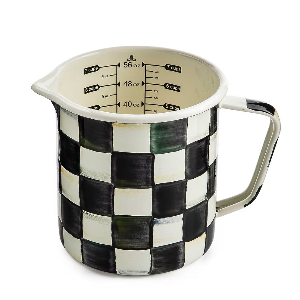 Mackenzie-Childs Courtly Check Enamel 7 Cup Measuring Cup