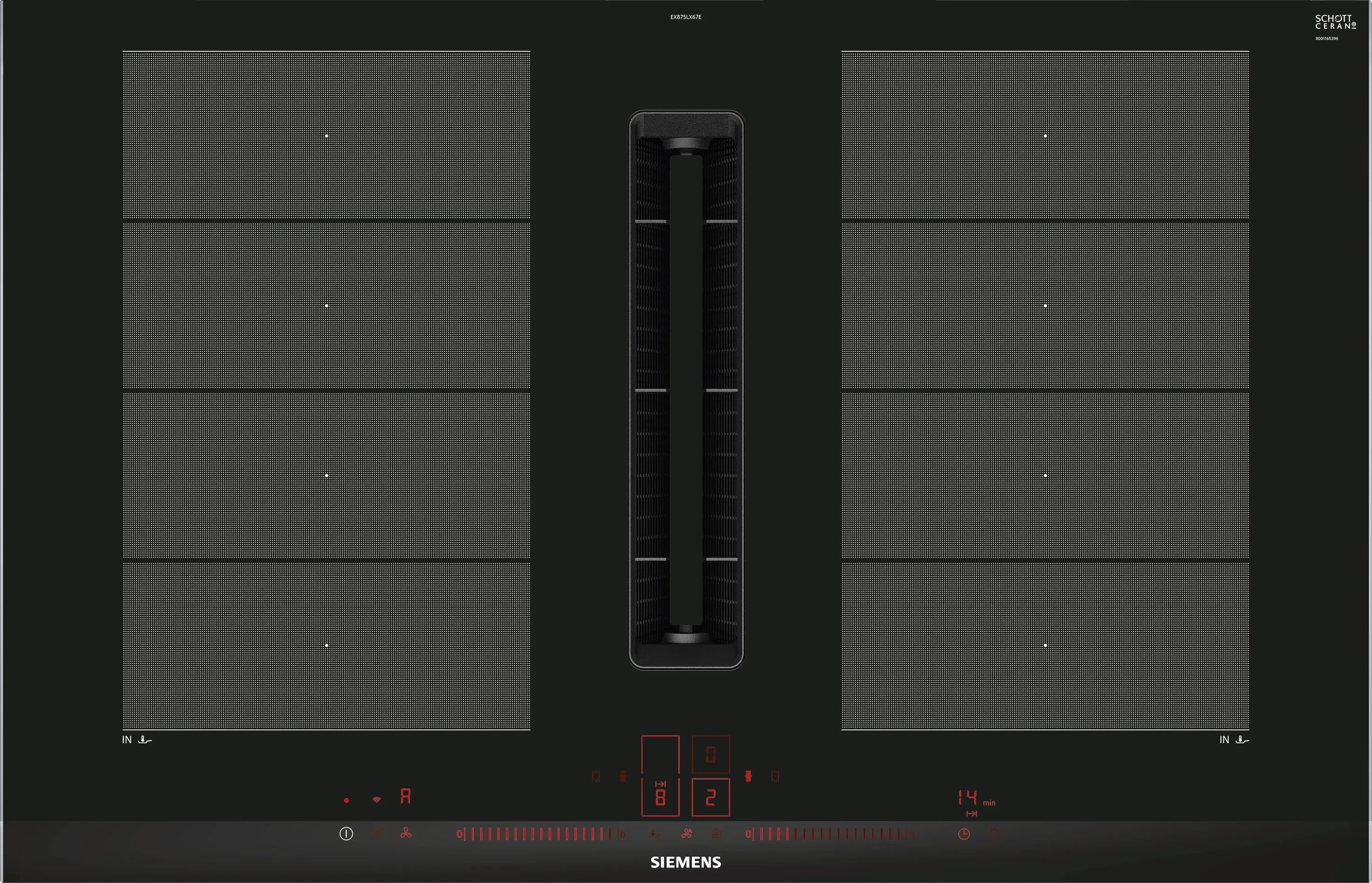 Siemens iQ700 Induction hob with integrated ventilation system - EX875LX67E