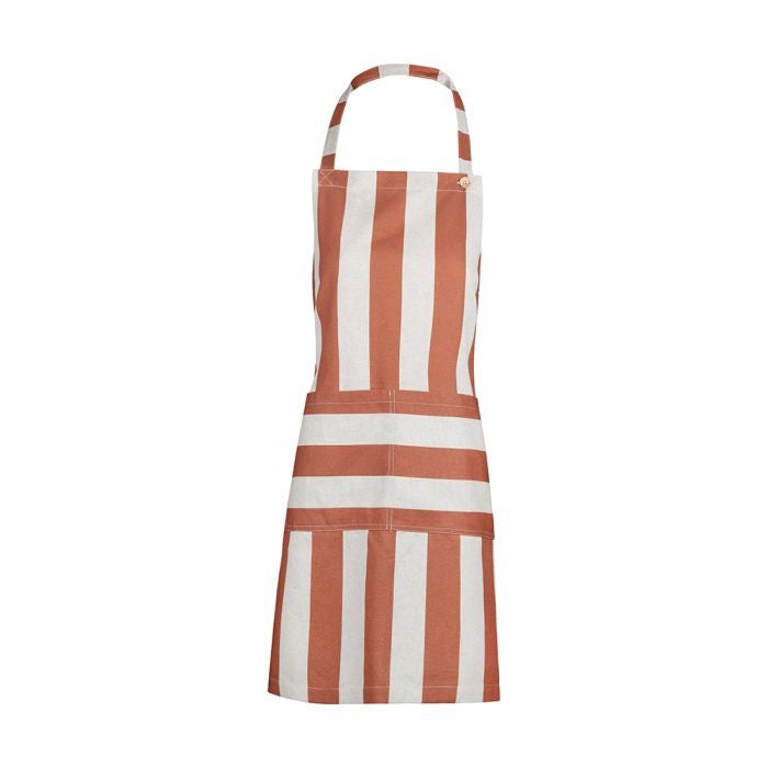 AGA Driftwood Brown Stripe Apron