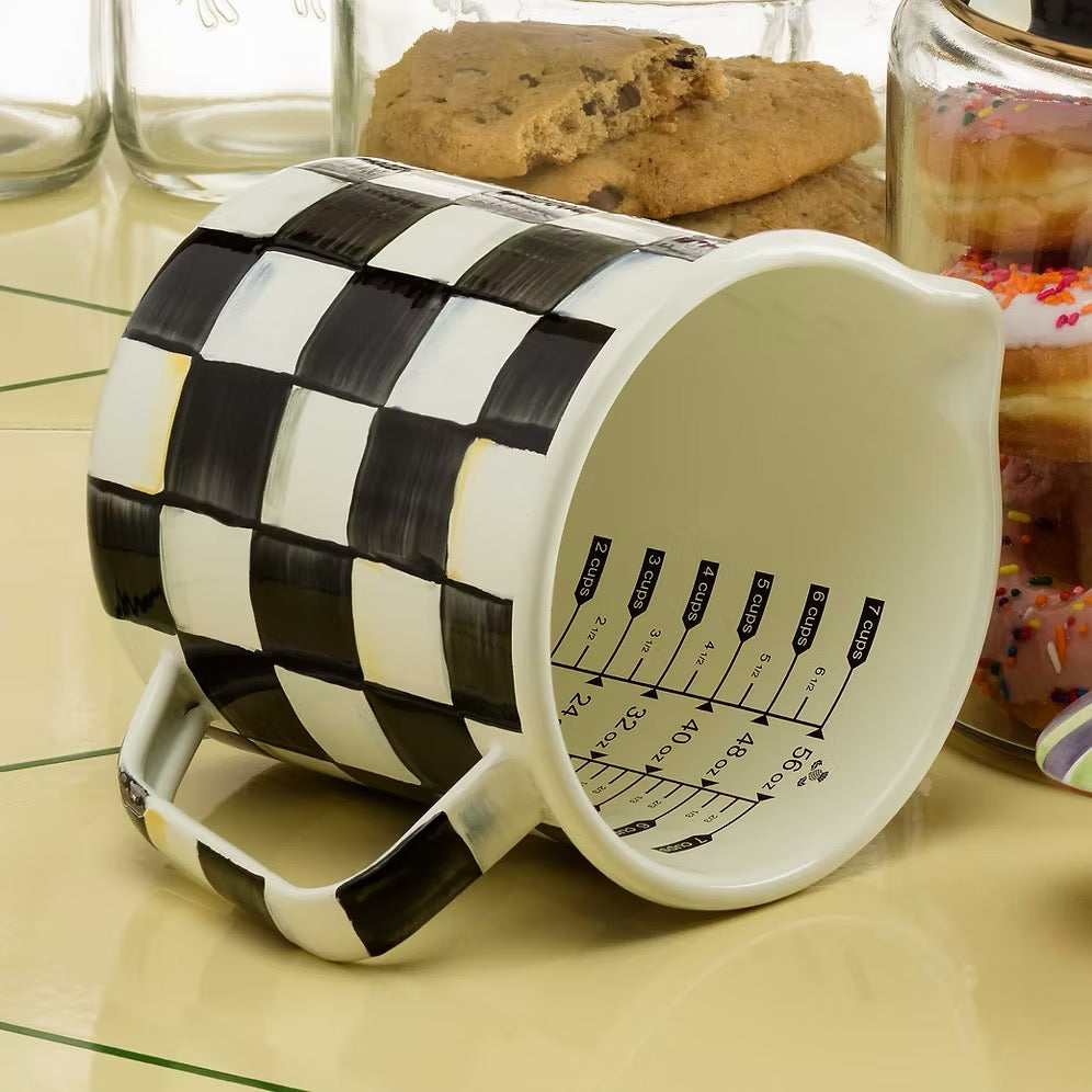 Mackenzie-Childs Courtly Check Enamel 7 Cup Measuring Cup