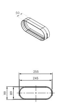 BORA ECOTUBE DUCT CONNECTION FLAT