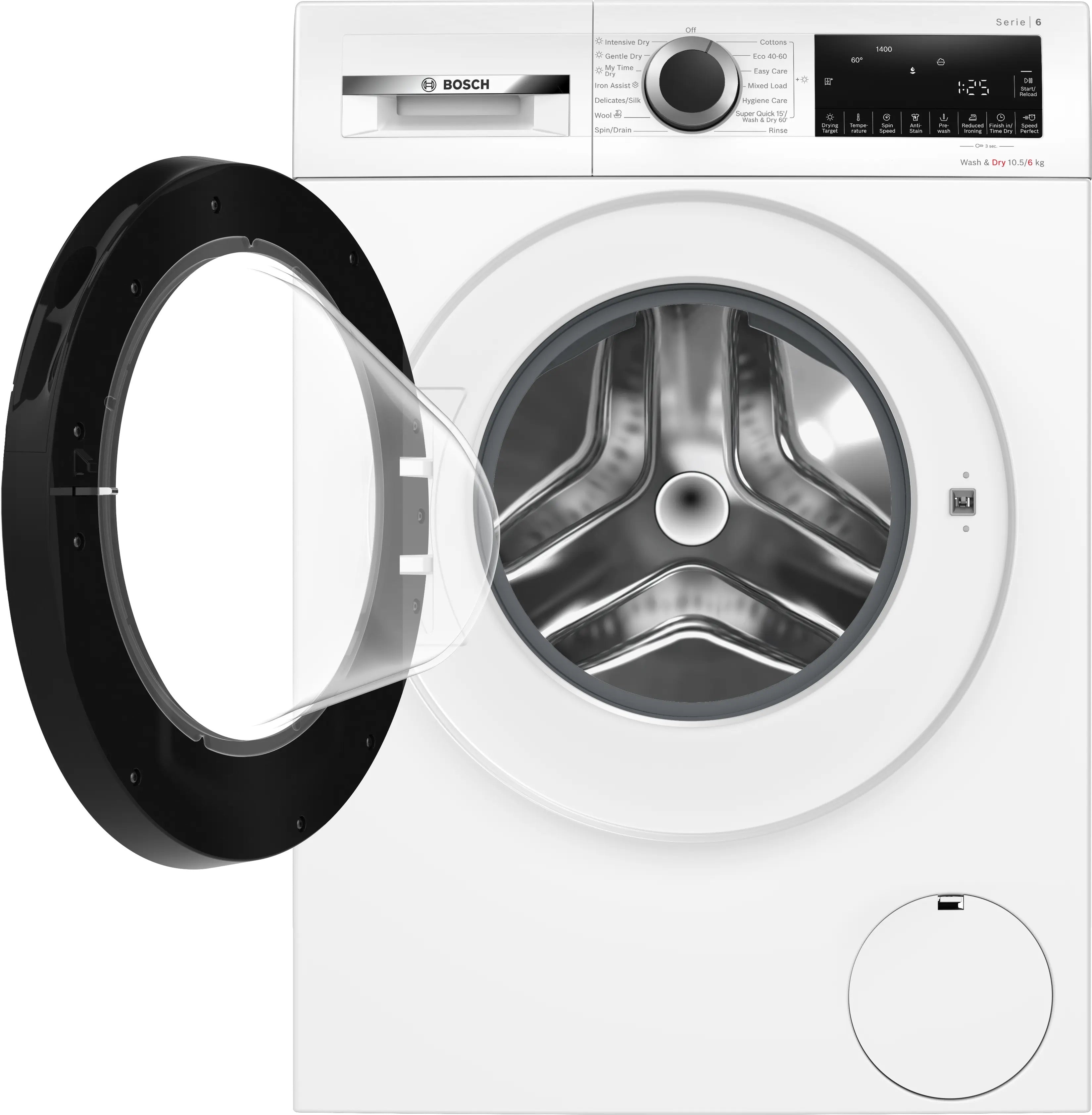 Bosch Series 6 Washer dryer 10.5/6 kg max. 1400 rpm - WNG25401GB