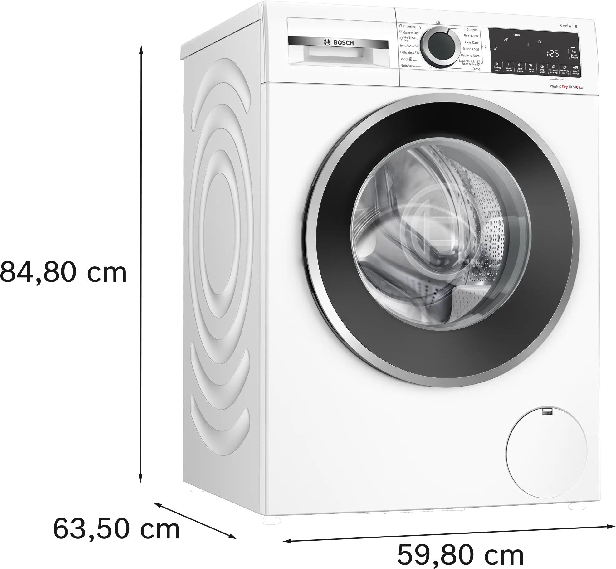 Bosch Series 6 Washer dryer 10.5/6 kg max. 1400 rpm - WNG25401GB