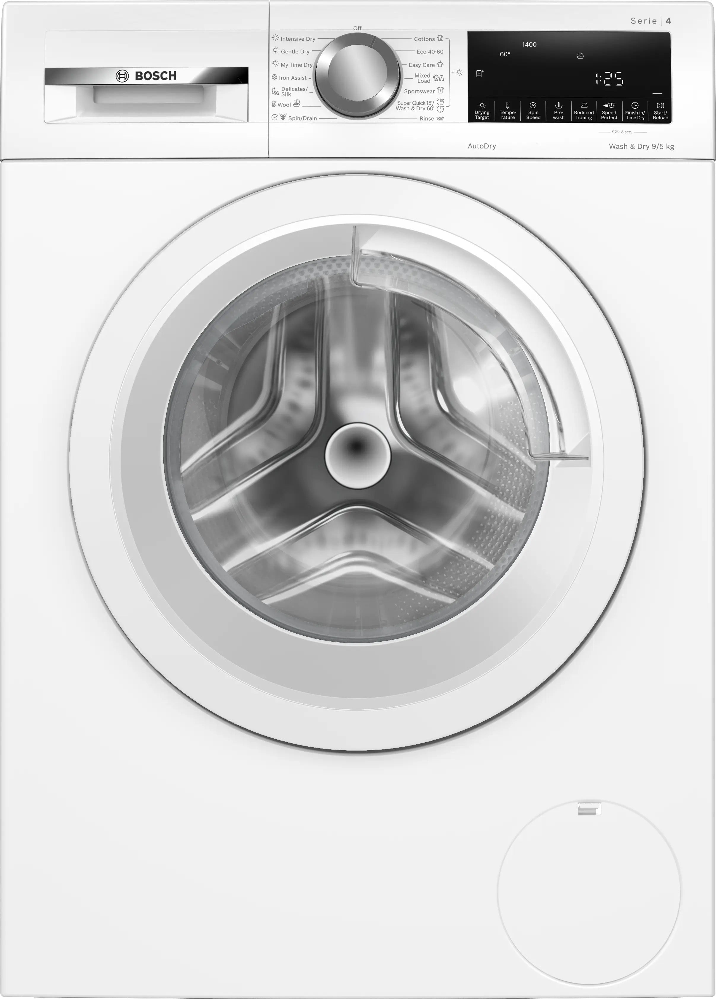 Bosch Series 4 Washer dryer 9/5 kg max. 1400 rpm - WNA144V9GB