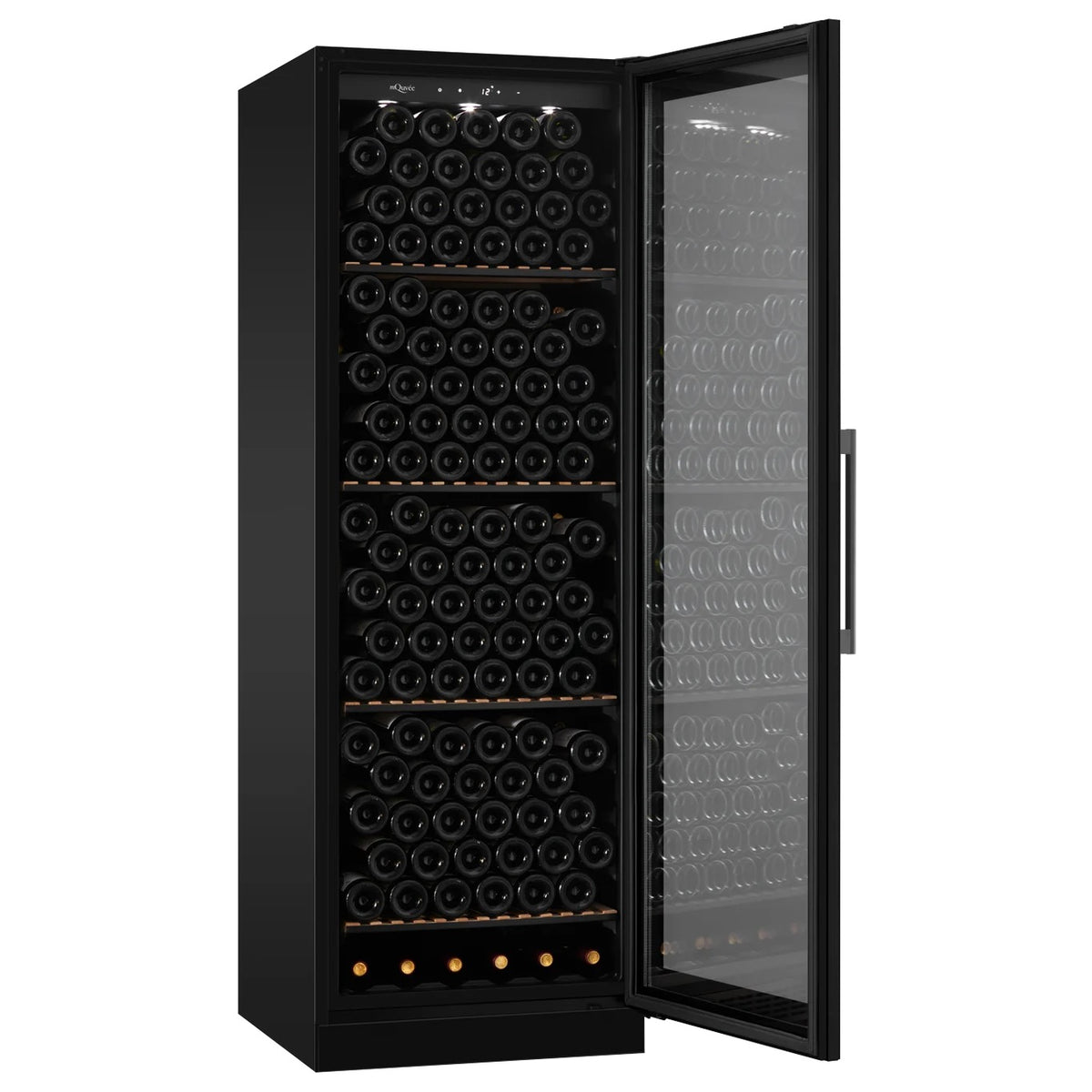 MQuvee Wine Cabinet - WineStore 215 Full Glass Black