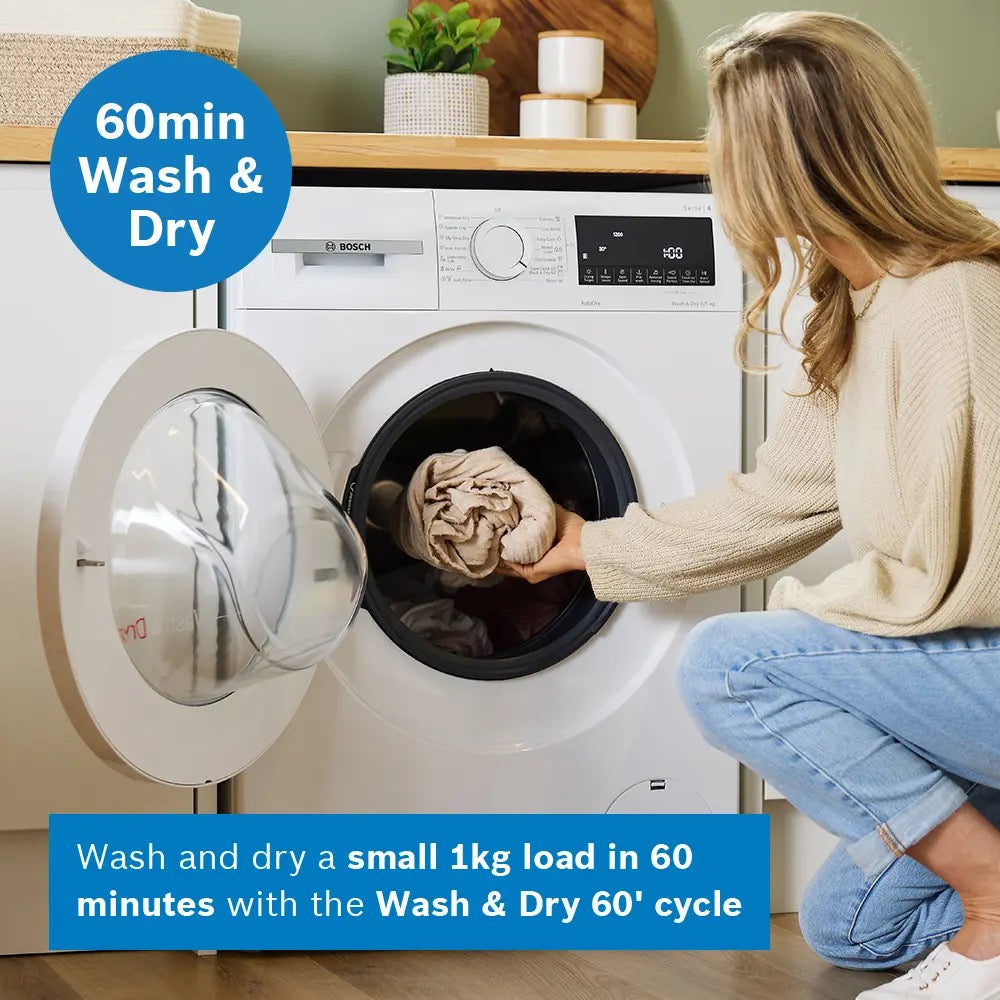 Bosch Series 4 Washer dryer 9/5 kg max. 1400 rpm - WNA144V9GB