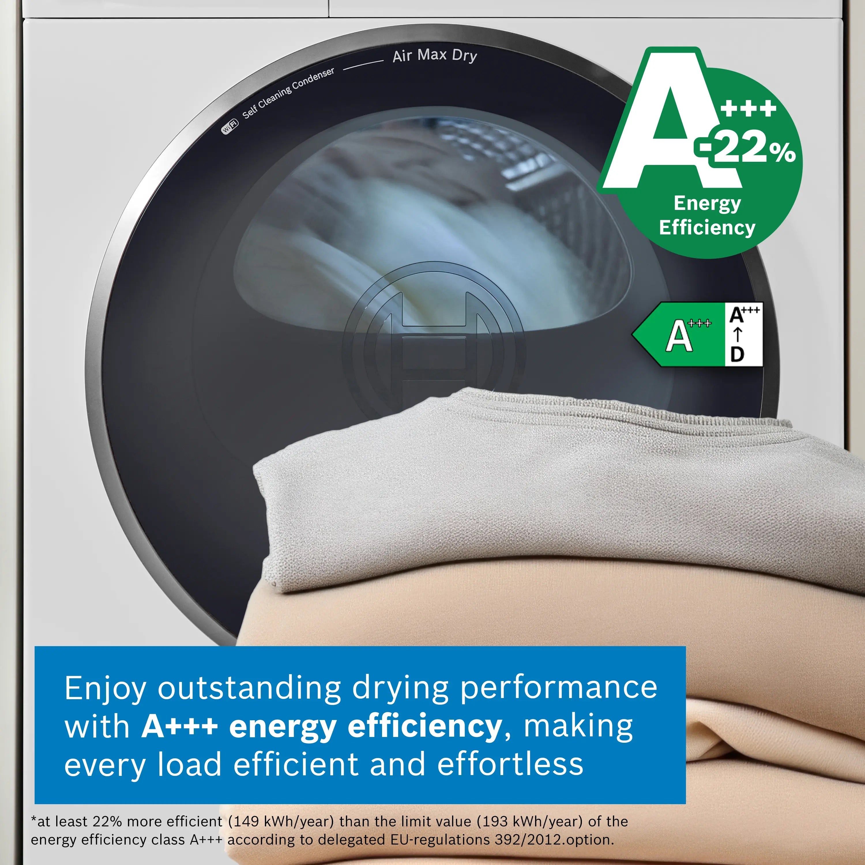 Bosch Series 8 Heat pump tumble dryer 9 kg - WRB247C9GB