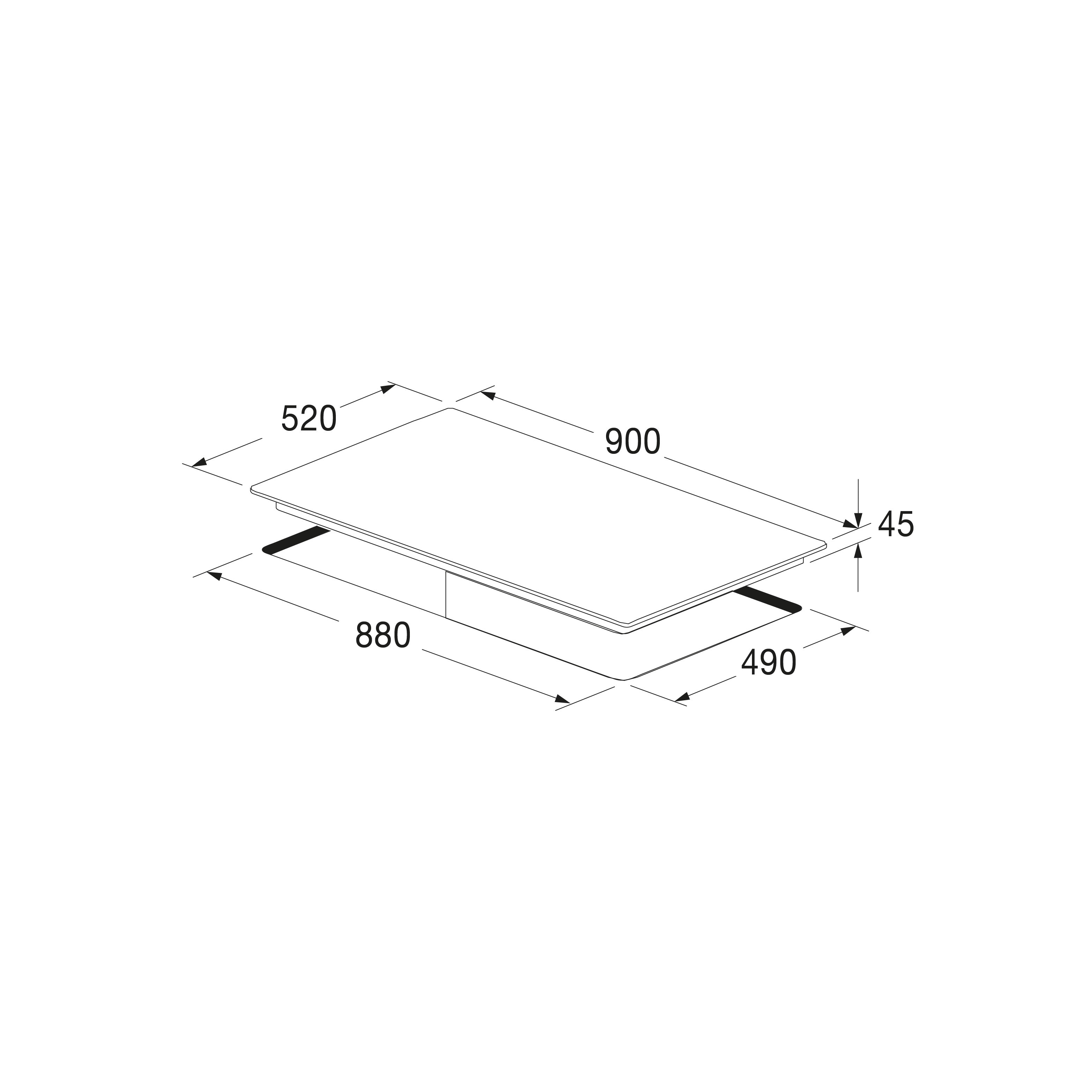 Fulgor Milano 90 Induction Hob - FSH 905 ID WT BK