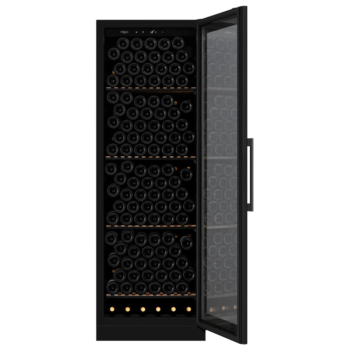 MQuvee Wine Cabinet - WineStore 215 Full Glass Black