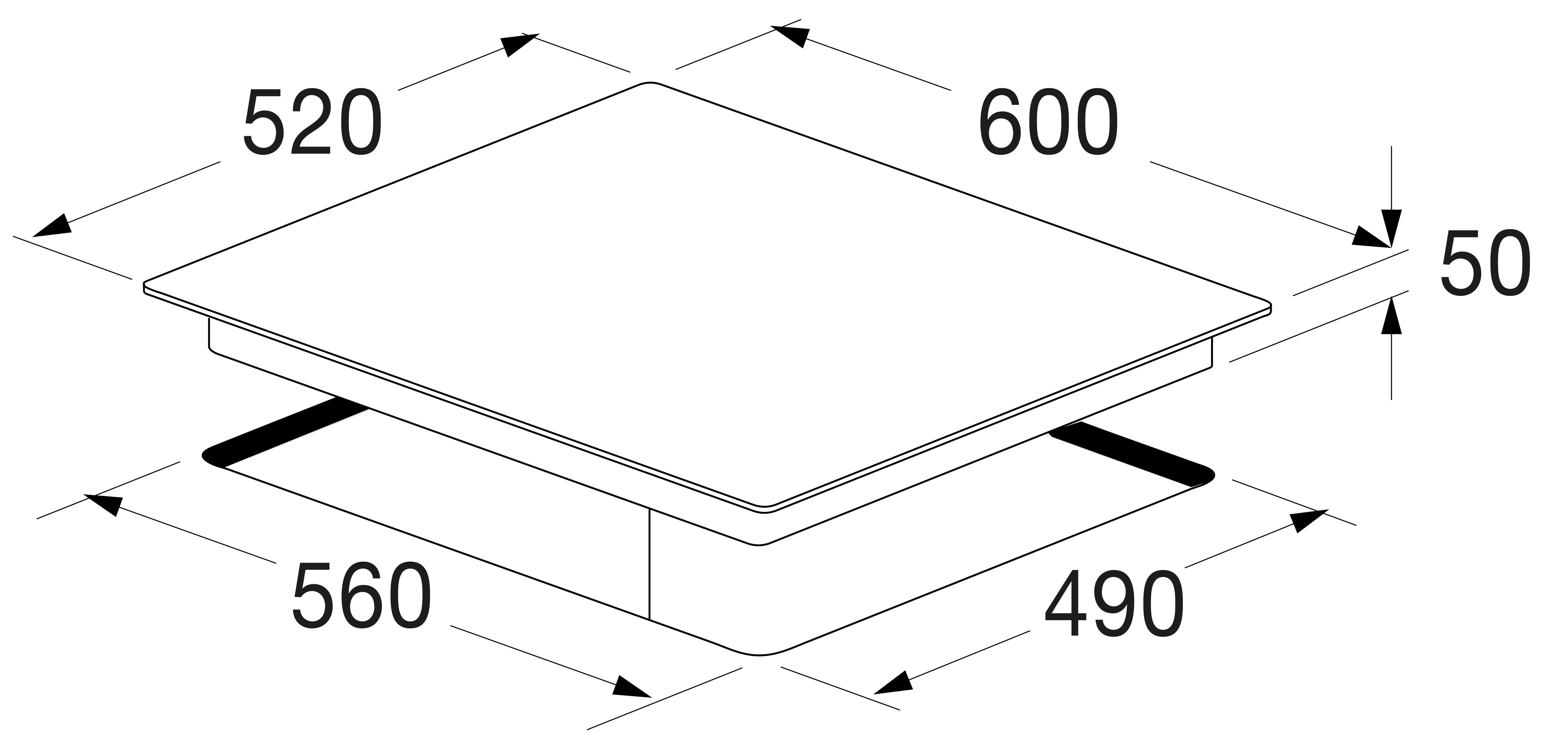 Fulgor Milano 60 Induction Hob - FCH 604 ID TS BK