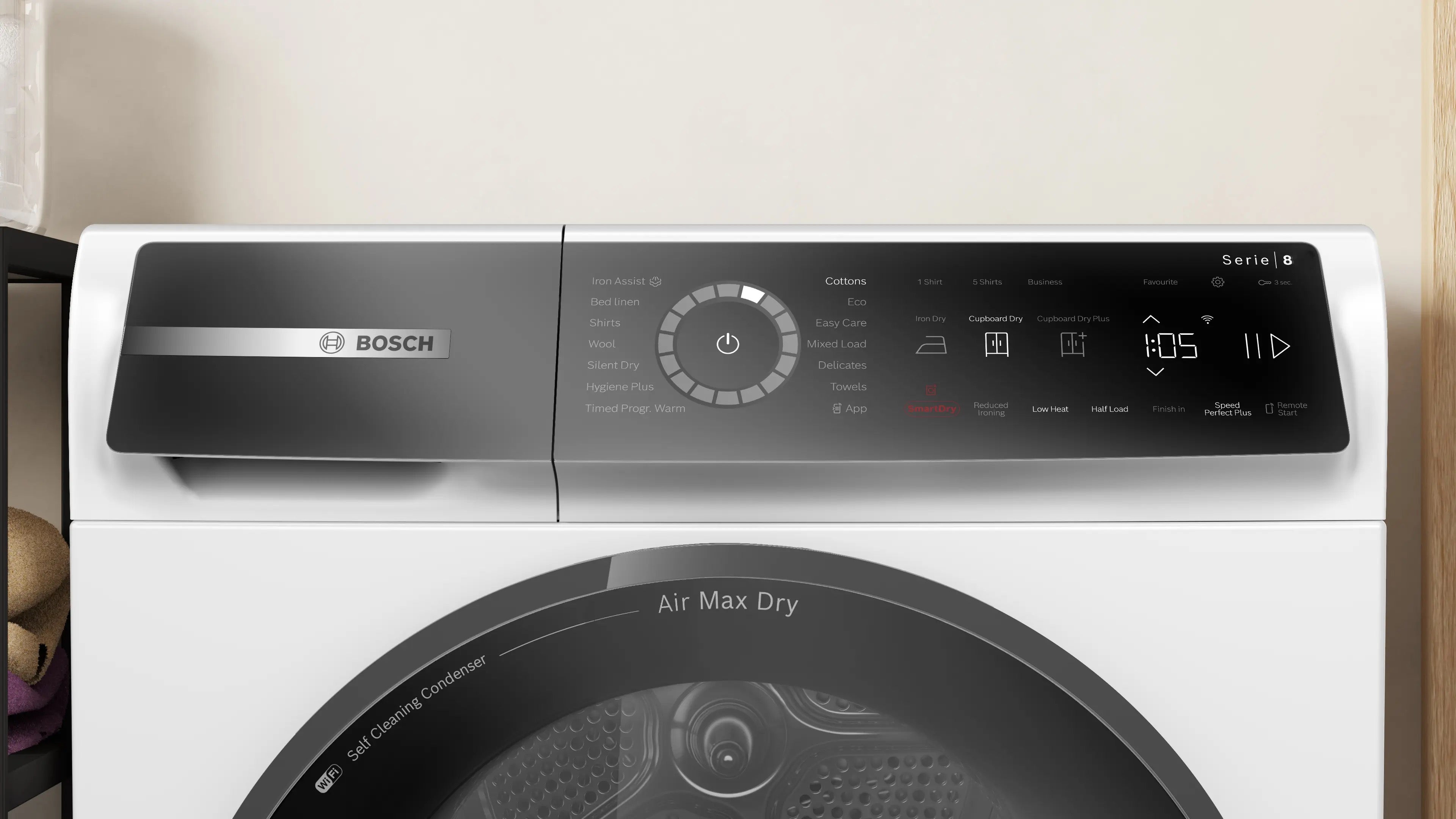 Bosch Series 8 Heat pump tumble dryer 9 kg - WRB247C9GB