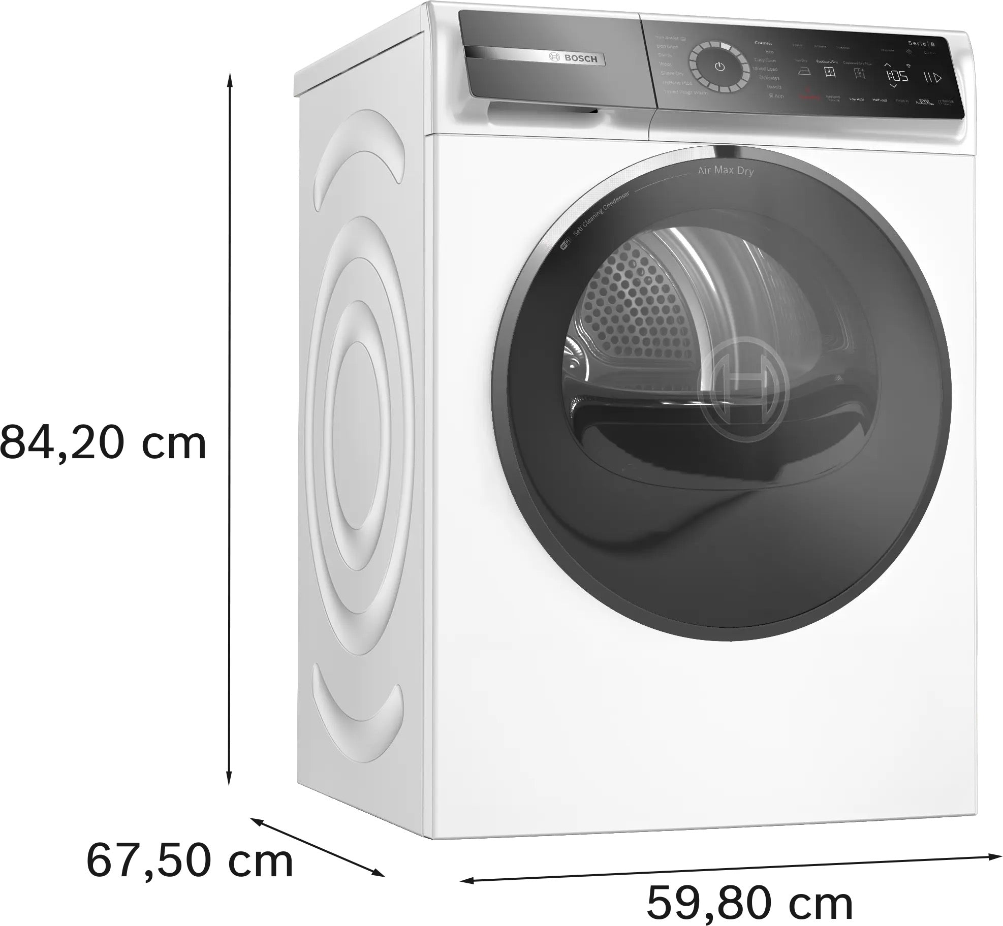 Bosch Series 8 Heat pump tumble dryer 9 kg - WRB247C9GB
