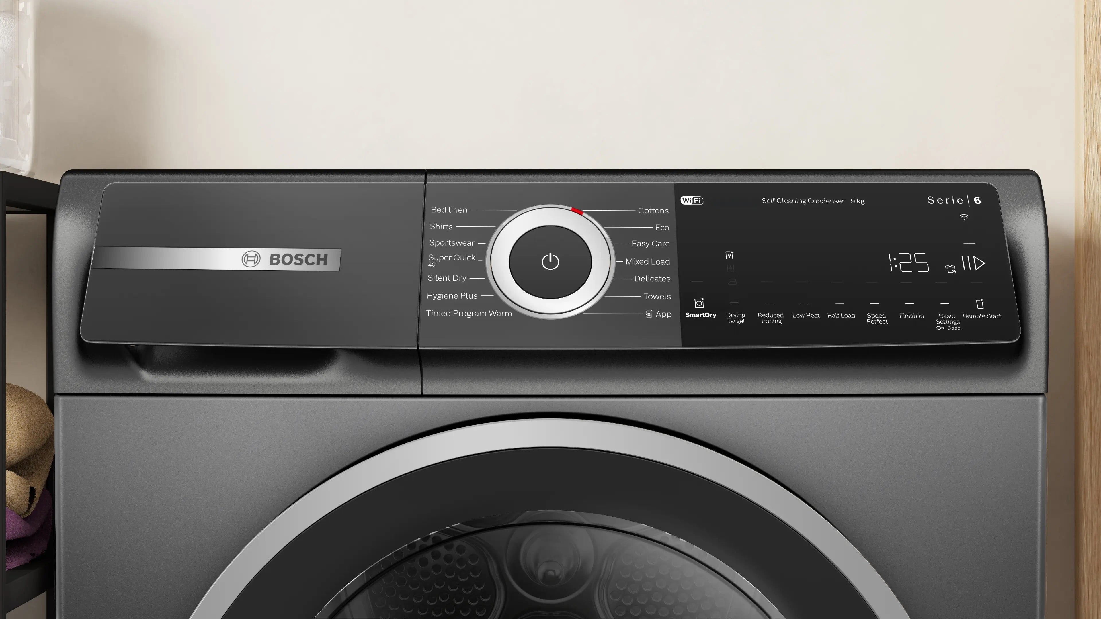 Bosch Series 6 Heat pump tumble dryer 9 kg Cast iron grey - WQH246DRGB