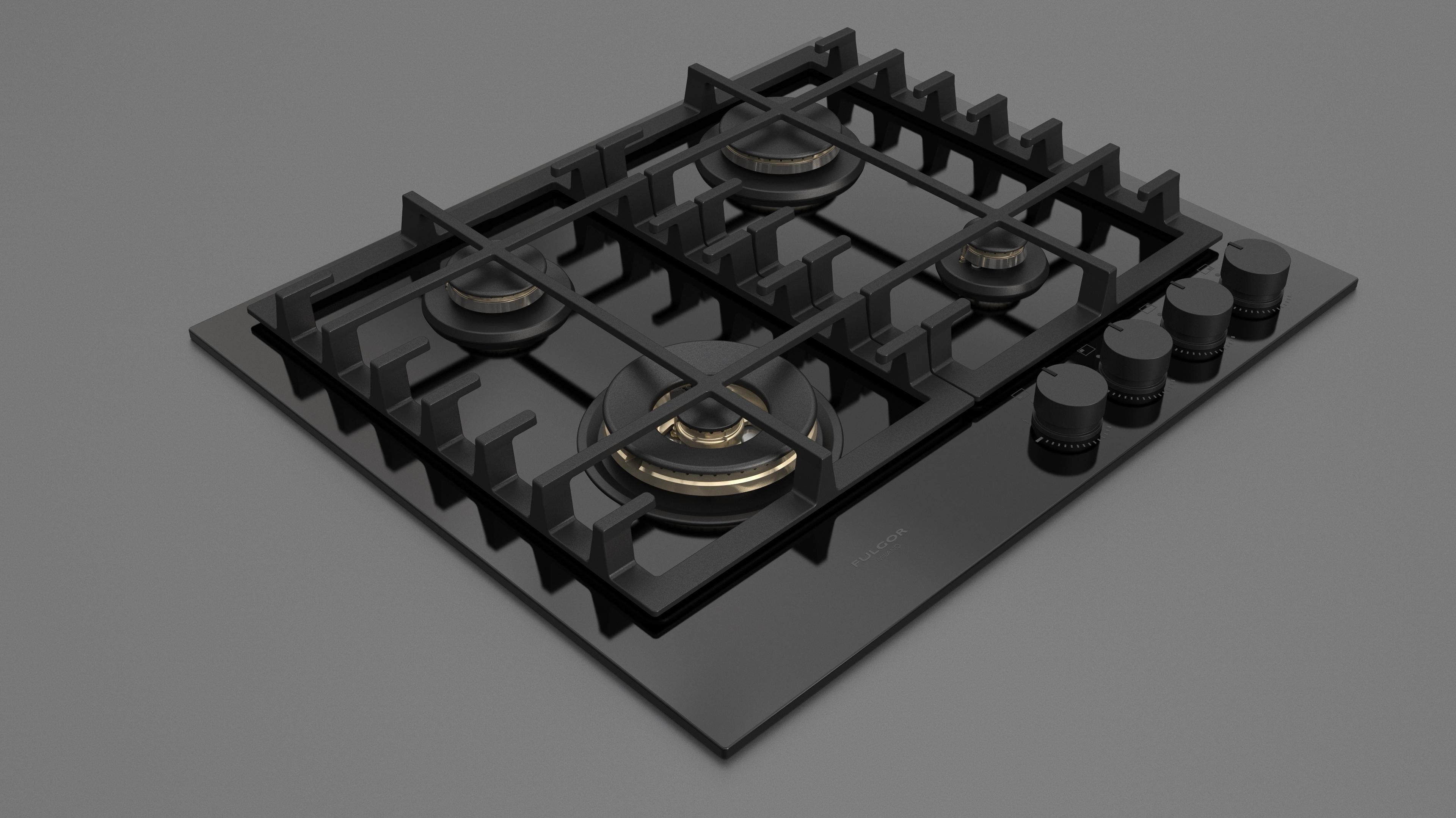 Fulgor Milano 60 Gas Hob - FPH 604 G WK BKG