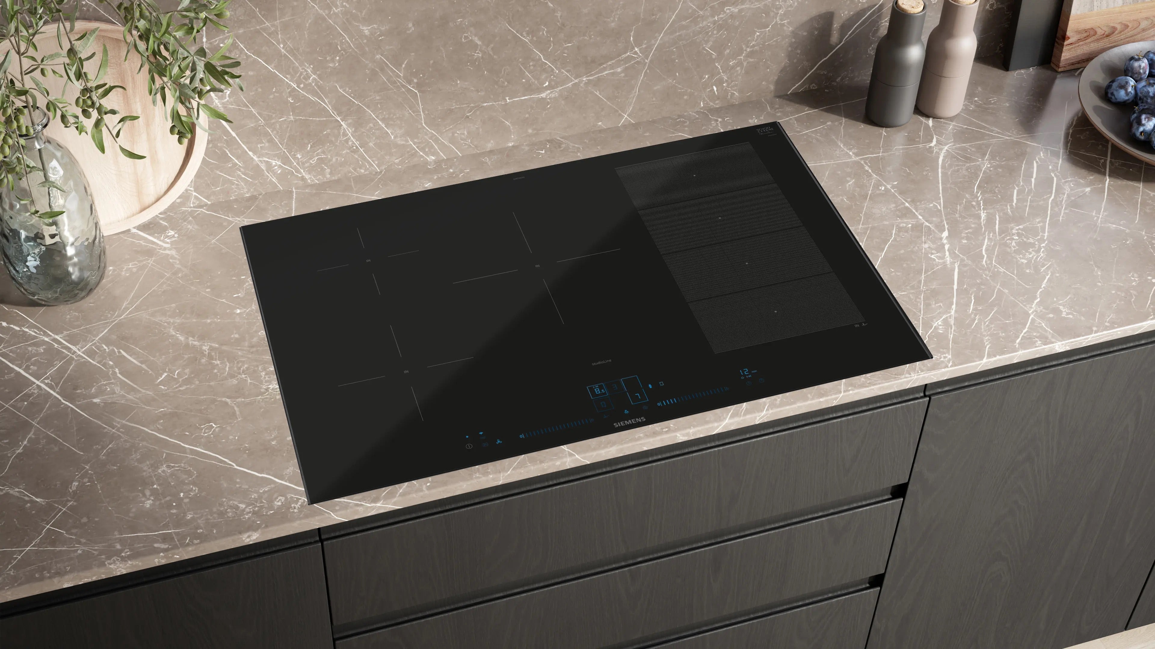 Siemens iQ700 Induction hob 80 cm surface mount with frame - EX870NVV6E