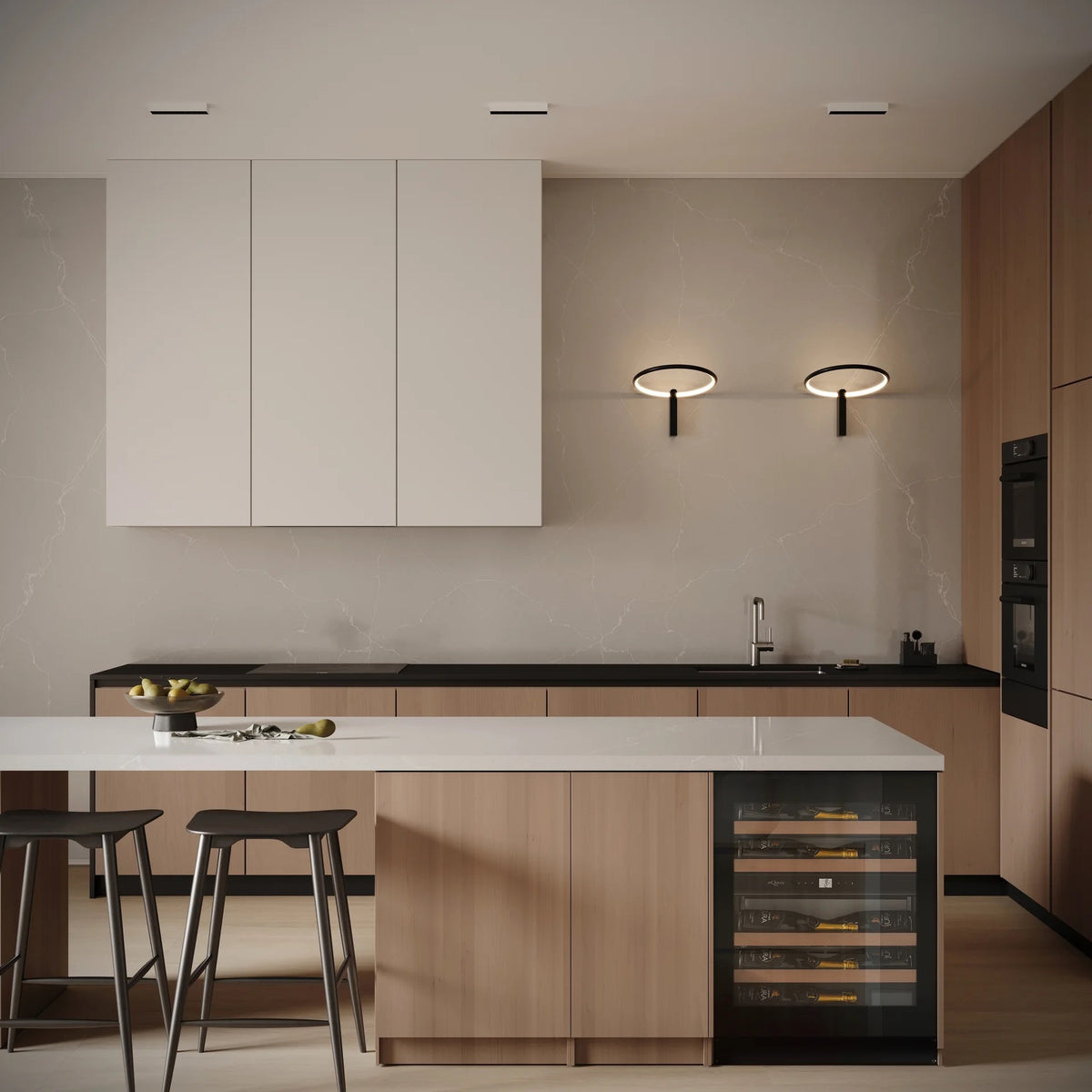 MQuvee Built-In Wine Fridge - WineCave Exclusive 700 60D Slim - Push/Pull
