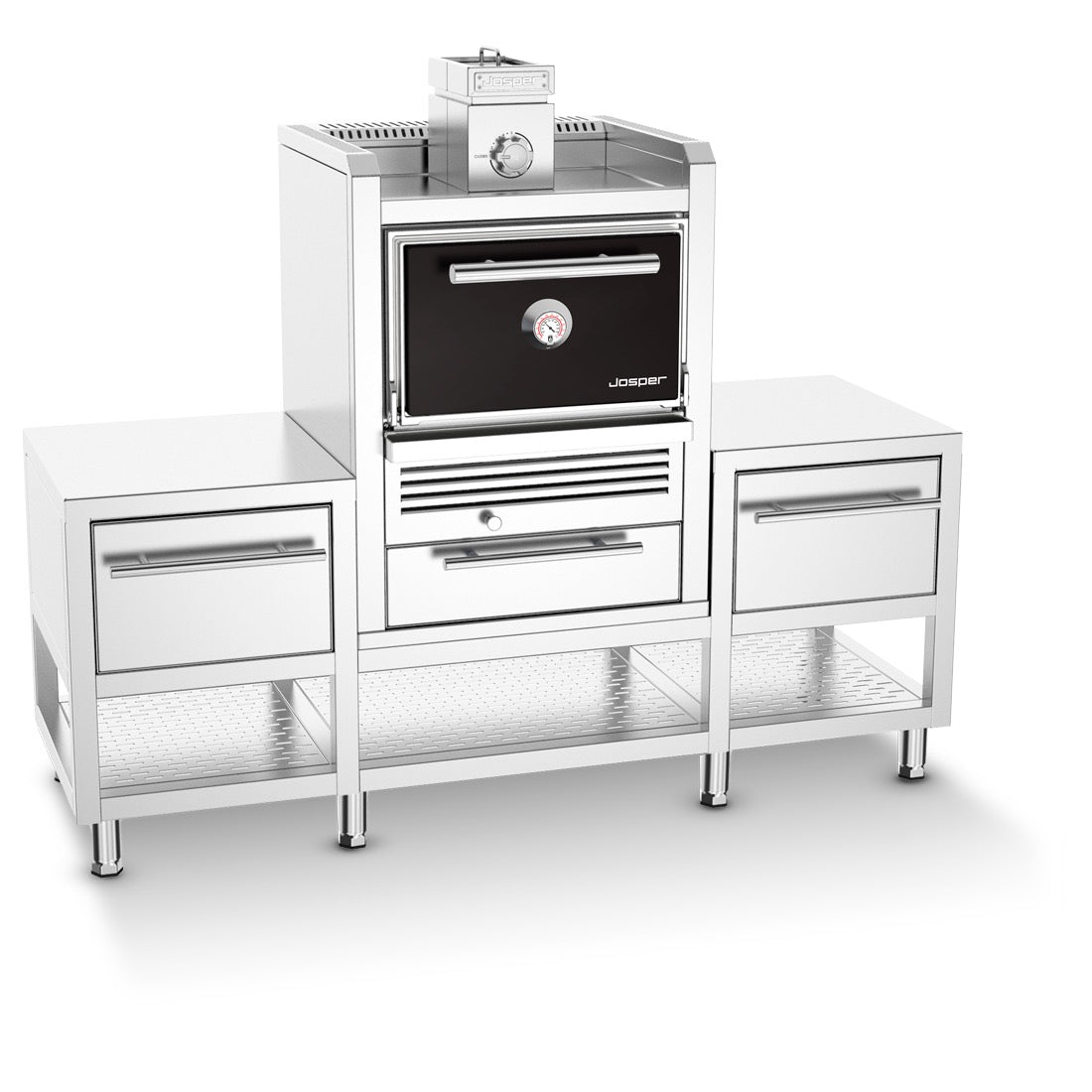 Josper Casa Mesa Charcoal Oven with Built-In Cabinet