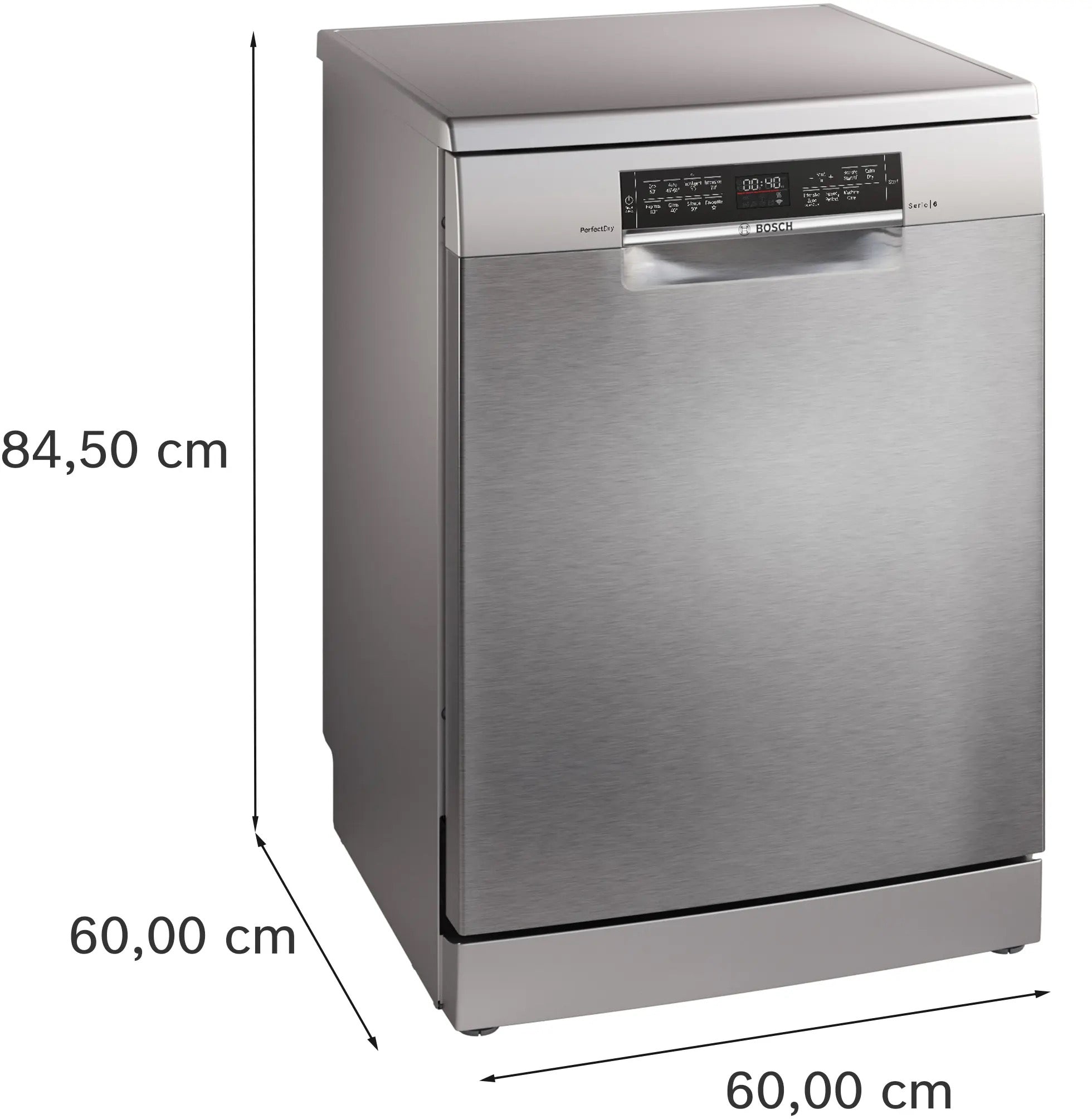 Bosch Series 6 Free-standing dishwasher 60 cm Brushed steel anti-fingerprint - SMS6TCI02G