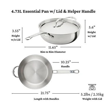 Hestan ProBond Luxe Induction Stainless Steel Essential Pan & Lid - 28cm