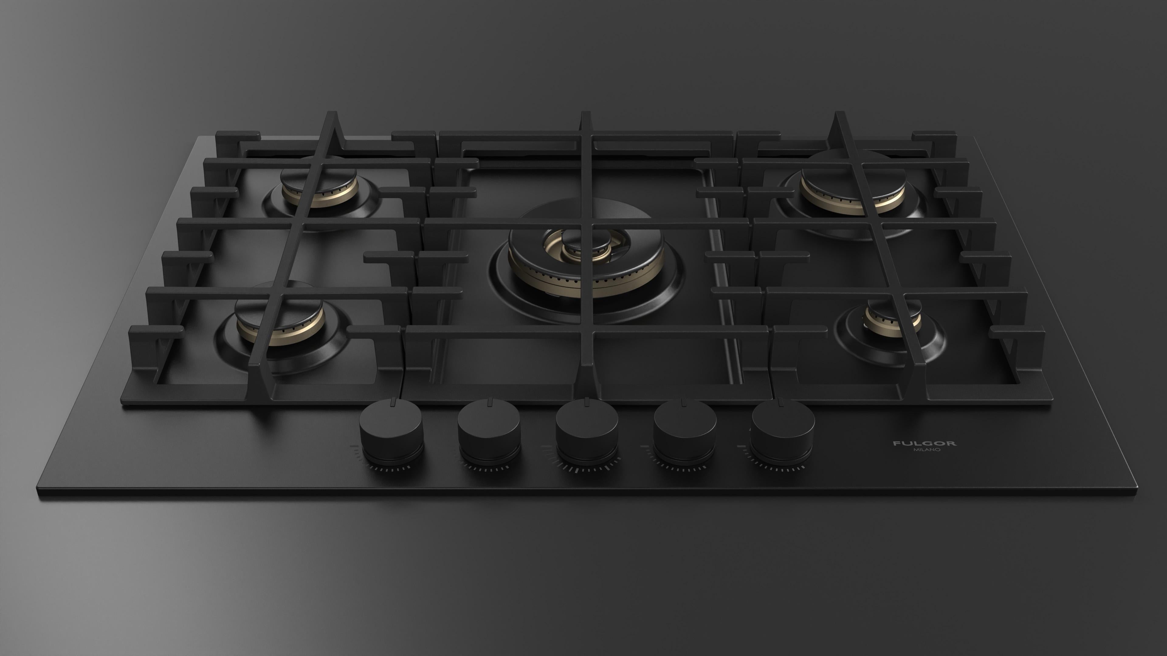 Fulgor Milano Urbantech 75cm Gas Hob - FUH 7541 G DWK MBK