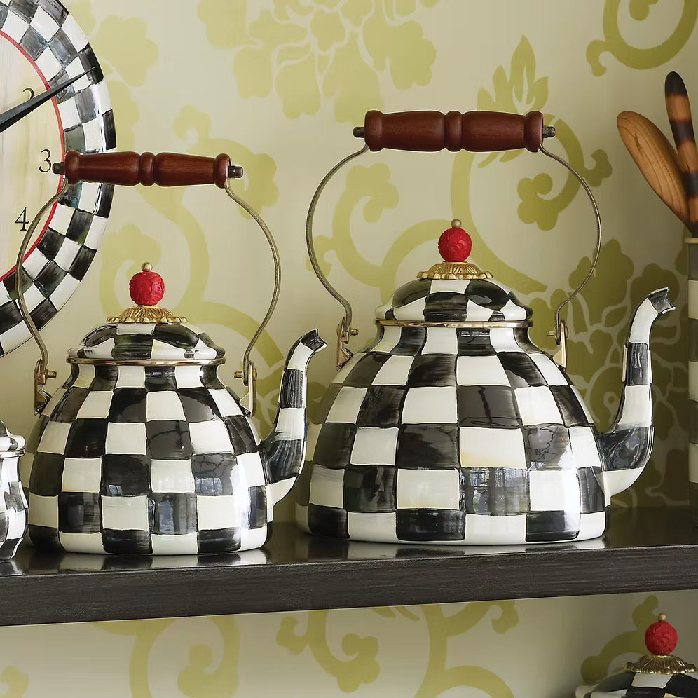 Mackenzie-Childs Courtly Check Tea Kettle - 2 Quart