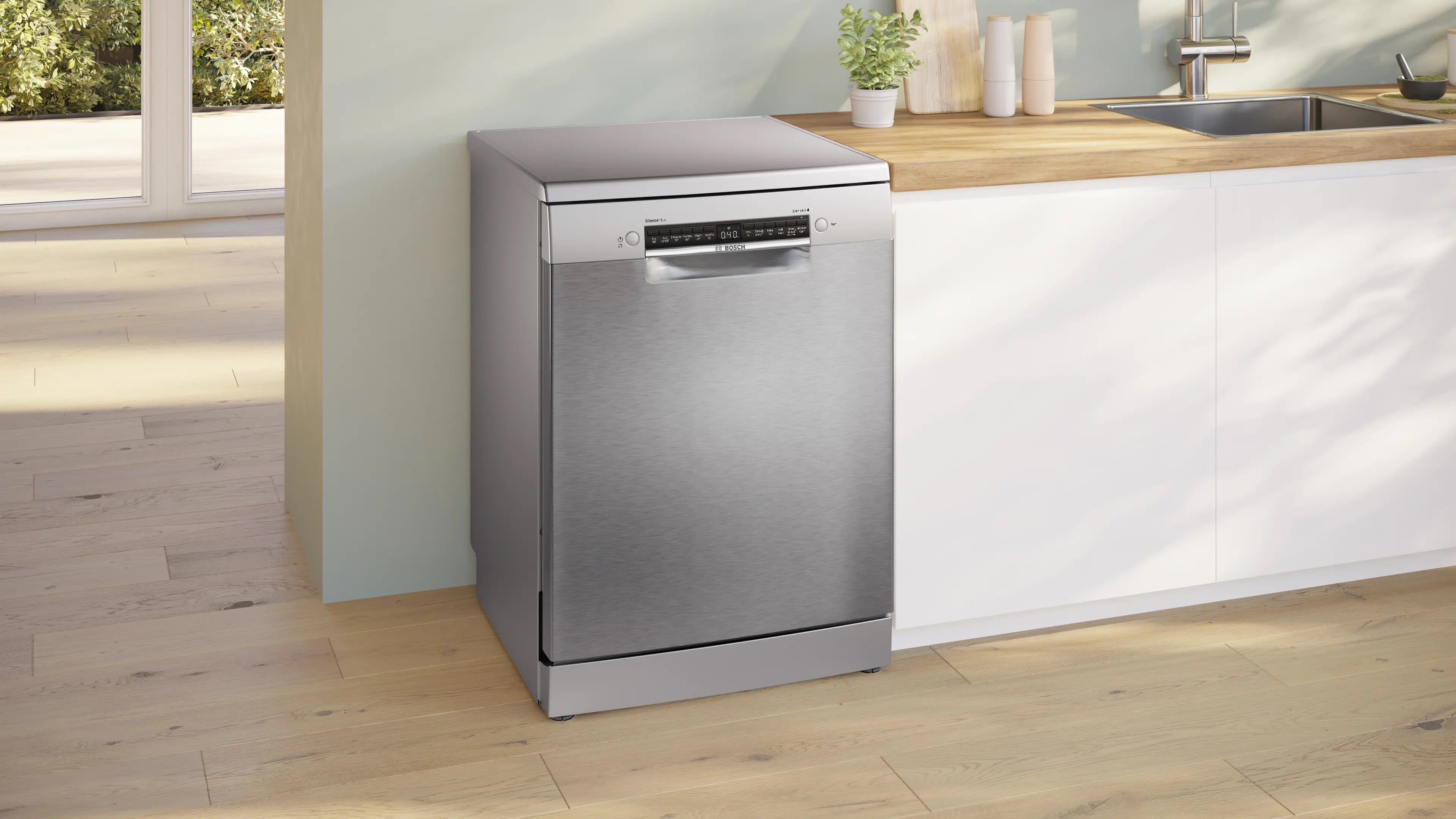 Bosch Series 4 Free-standing dishwasher 60 cm Brushed steel anti-fingerprint - SMS4EKI06G