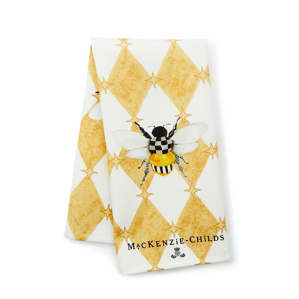 Mackenzie-Childs Honeycomb With Bees Dish Towel