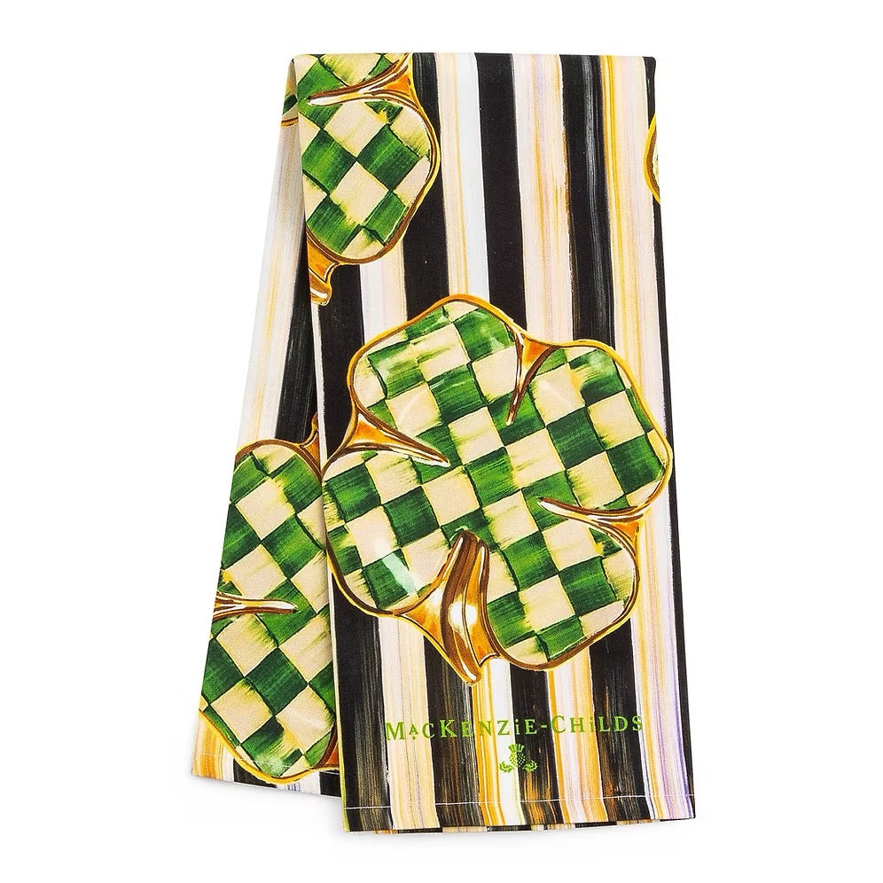 Mackenzie-Childs Dancing Clovers Dish Towel