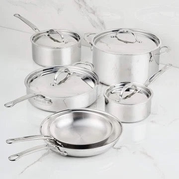 Hestan ProBond Luxe Induction Polished Stainless Steel Pan Set: 10 Piece