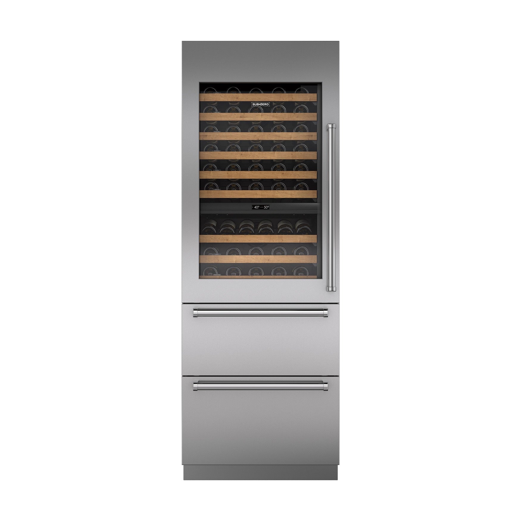 Sub-Zero Wine Storage with Refrigerator Drawers -Tall ICBDET3050WR