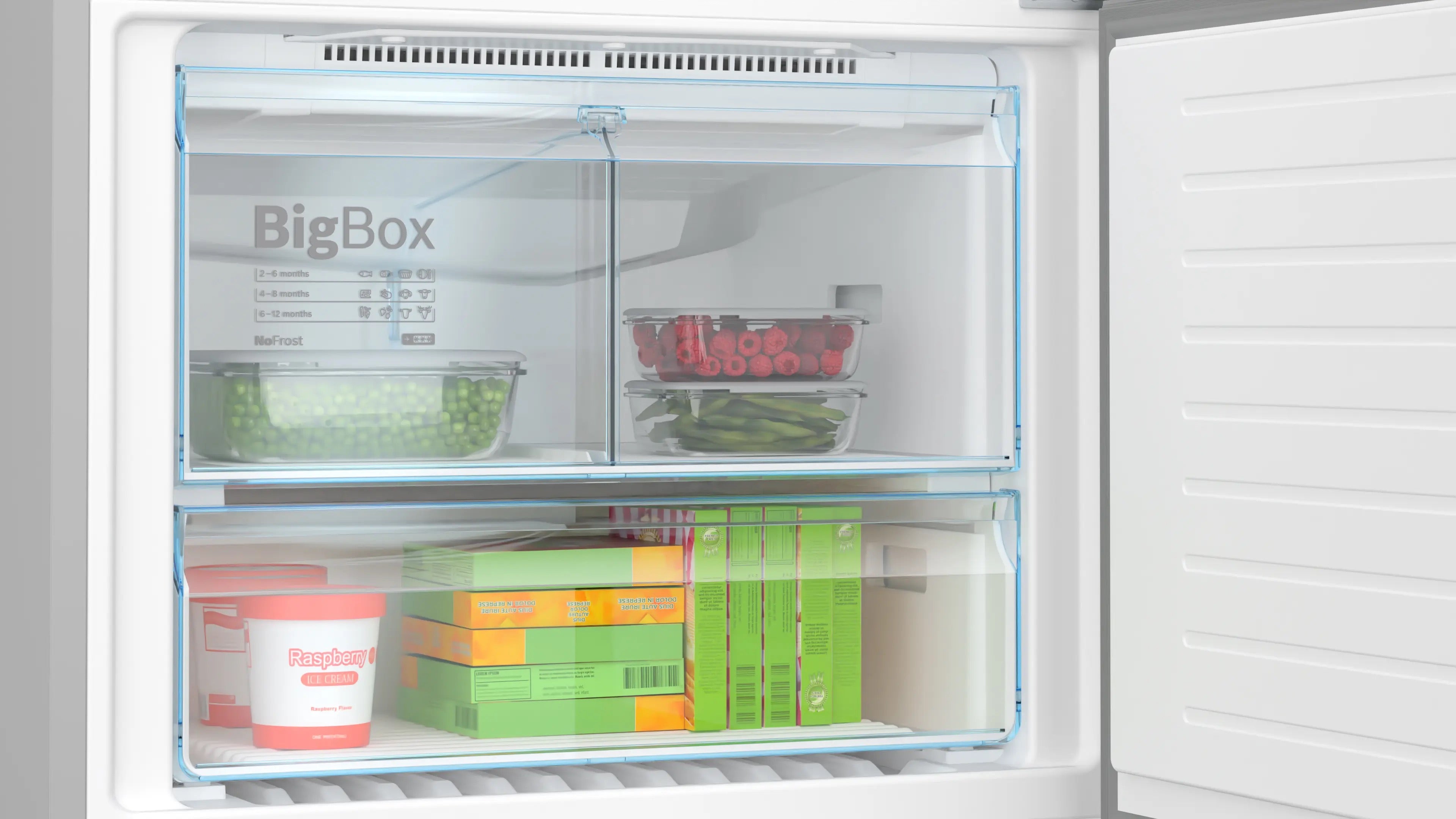 Bosch Series 4 Free-standing fridge-freezer with freezer at bottom 186 x 86 cm Stainless steel - KGN86VIEAG