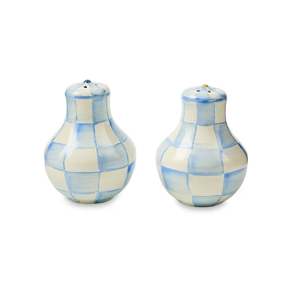 Mackenzie-Childs Sky Check Salt & Pepper Shakers